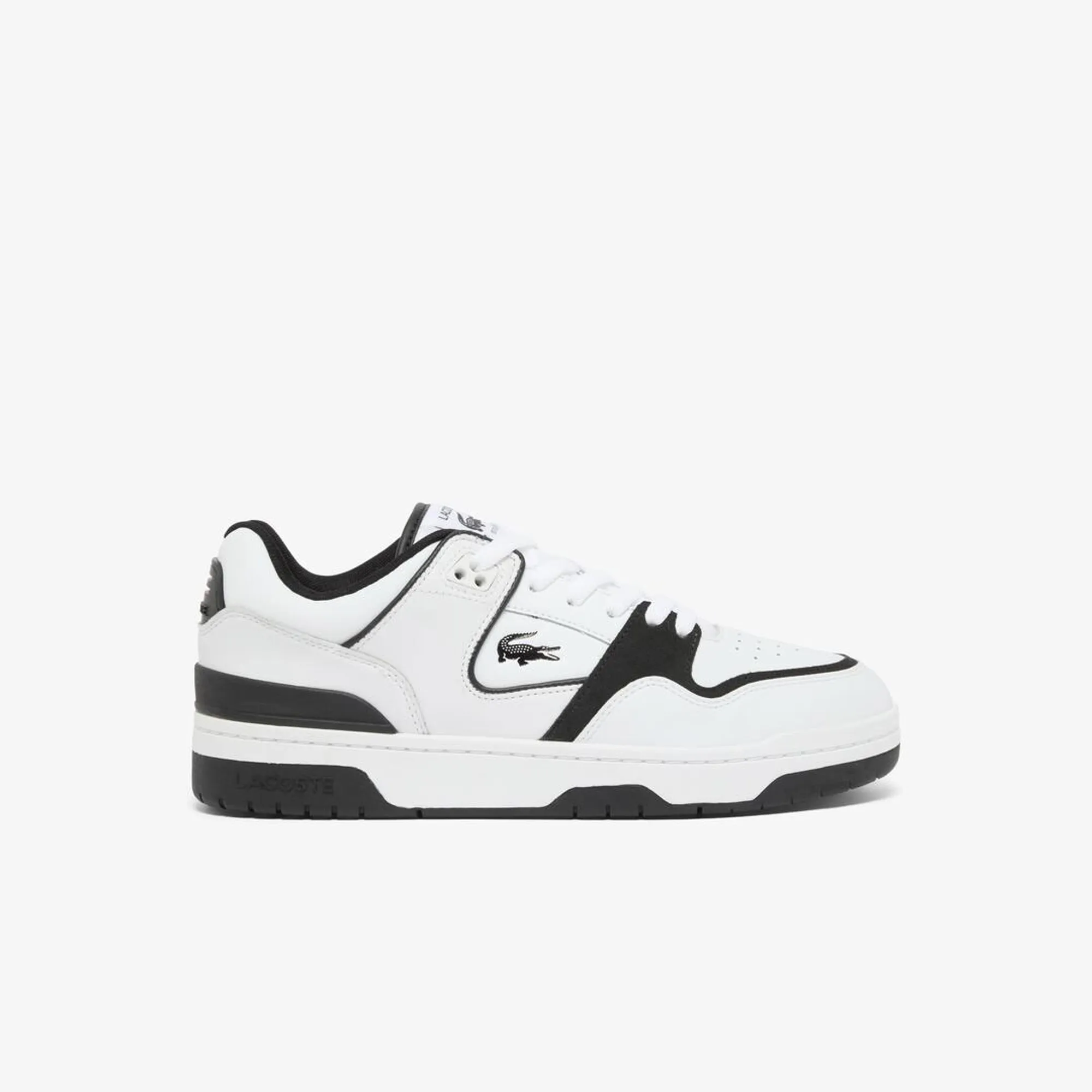 Lacoste Men's Courtcage Set Leather Sneakers - White & Black