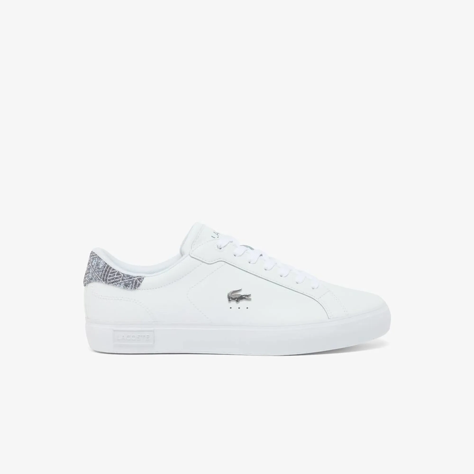 Lacoste Men’s Powercourt Leather Sneakers - White & Blue