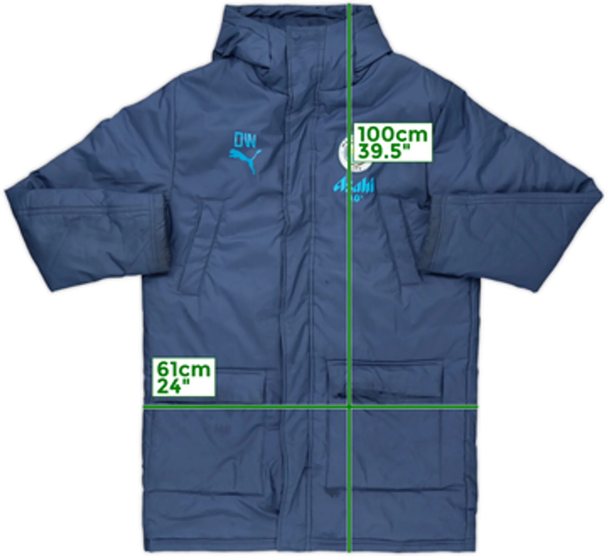 2024-25 Manchester City Staff Issue Puma Padded Bench Coat DW - 7/10 - (M)
