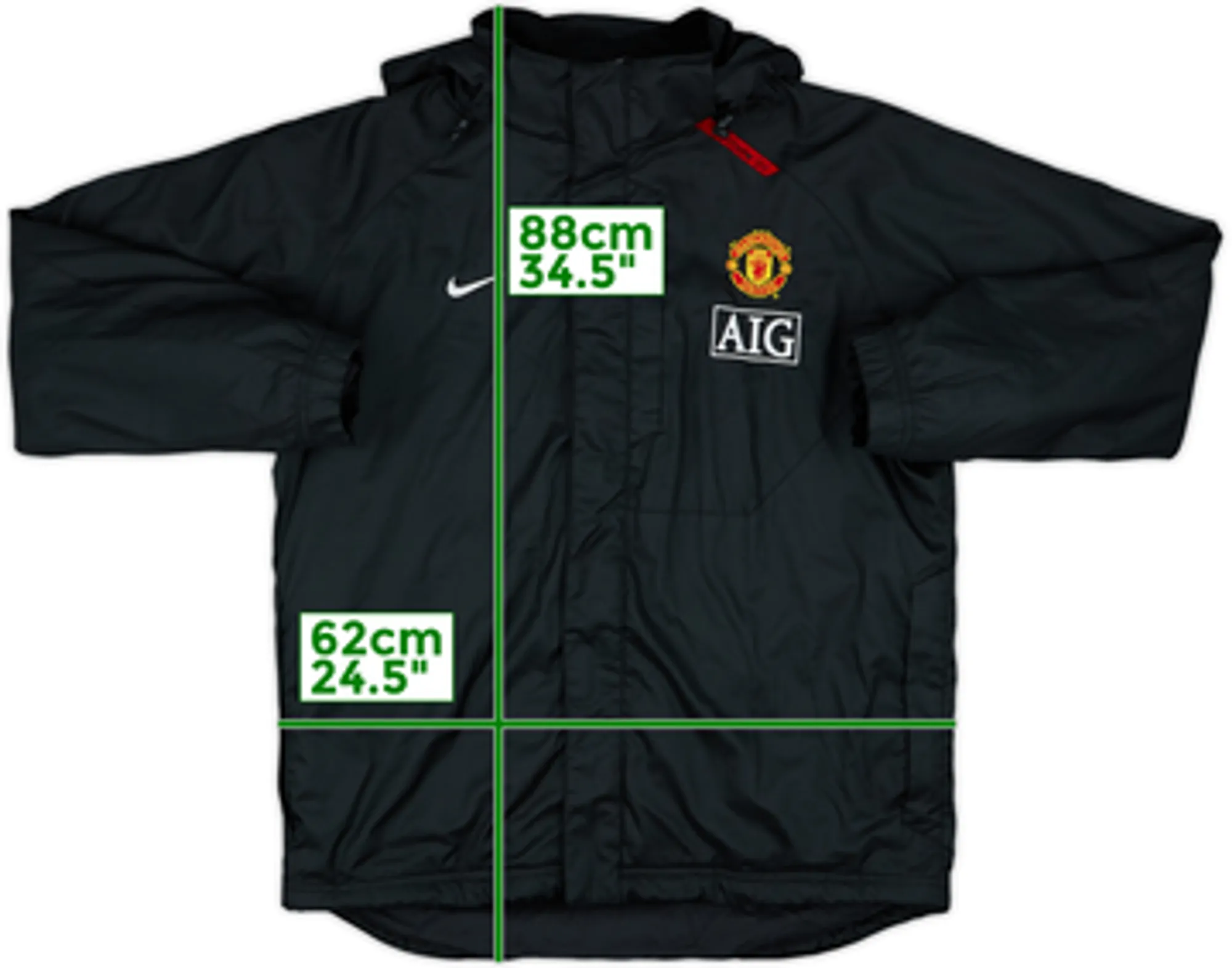 2007-08 Manchester United Nike Padded Bench Coat - 9/10 - (S)