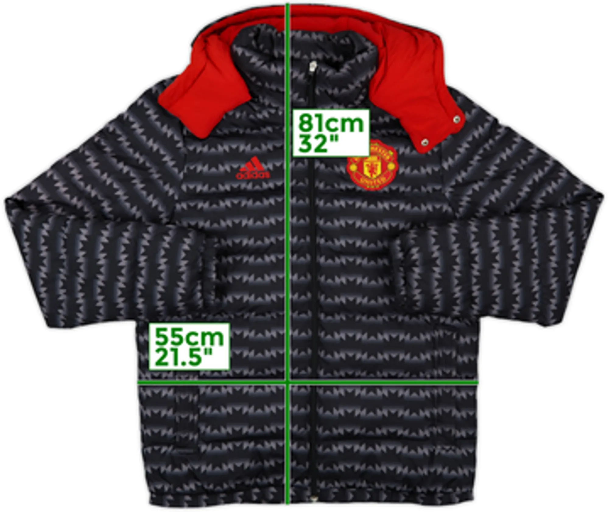 2015-16 Manchester United adidas Padded Bench Coat - 10/10 - (M)