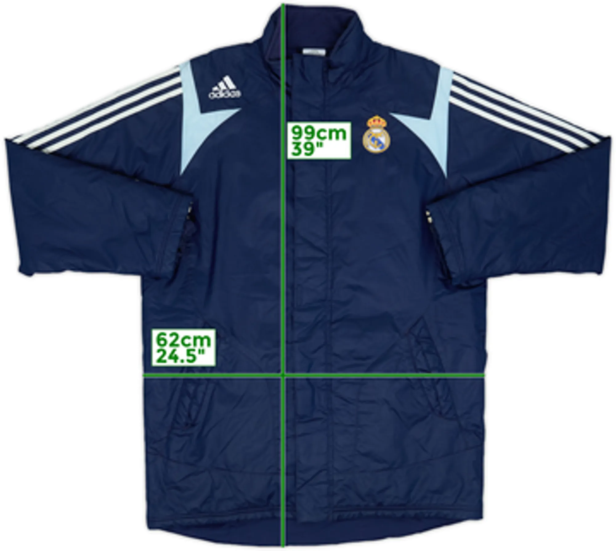 2007-08 Real Madrid adidas Padded Bench Coat - 6/10 - (M)