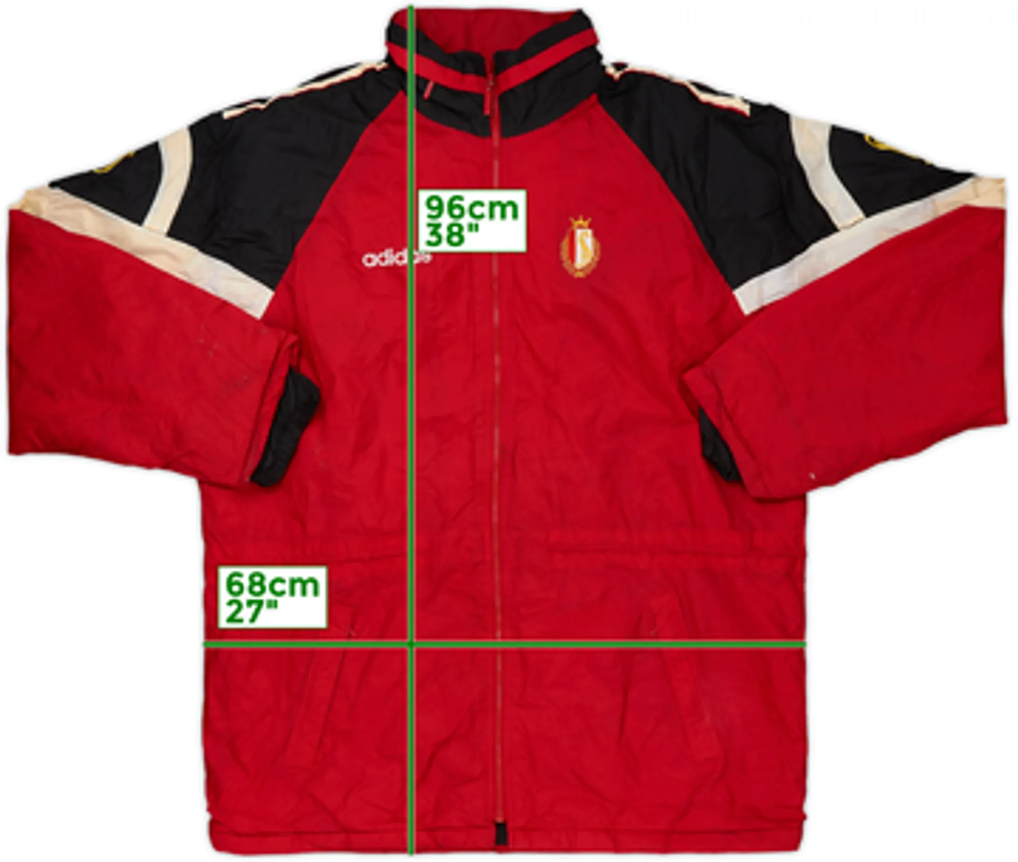1997-98 Standard Liege adidas Padded Bench Coat - 6/10 - (M)
