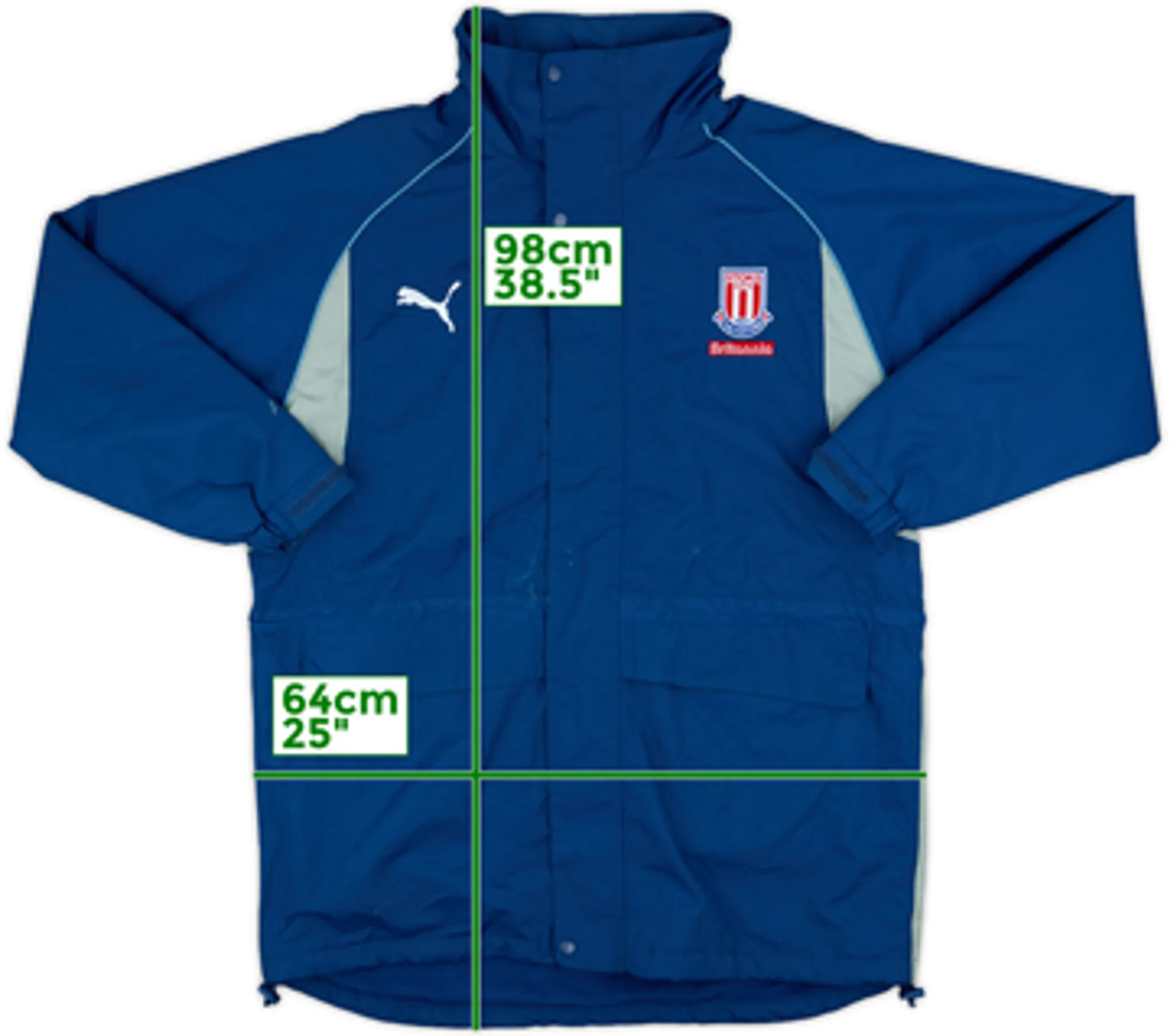 2005-06 Stoke City Puma Padded Bench Coat - 6/10 - (M)