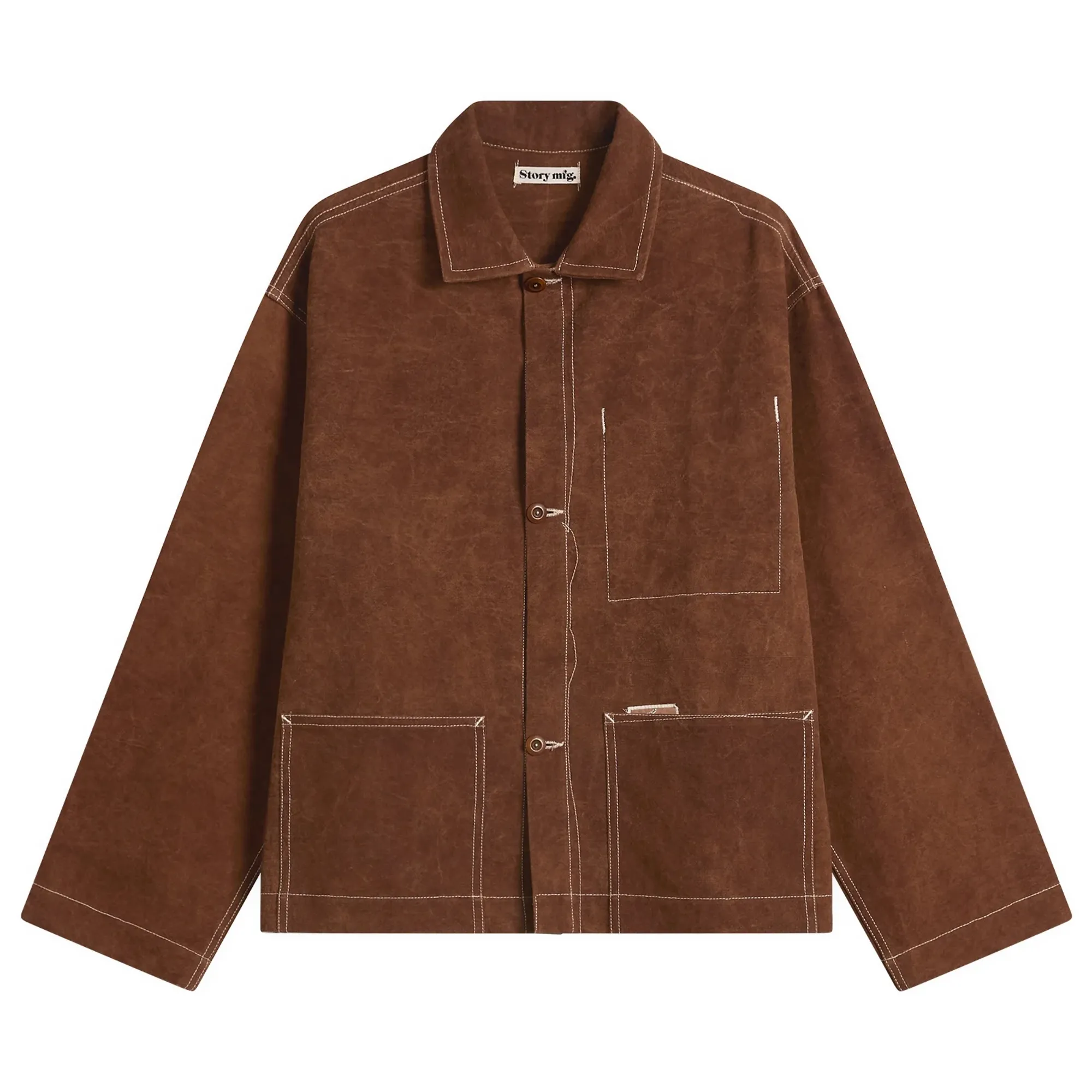 Story mfg. Men's Canvas Brown Wonky-Wear Sot Jacket