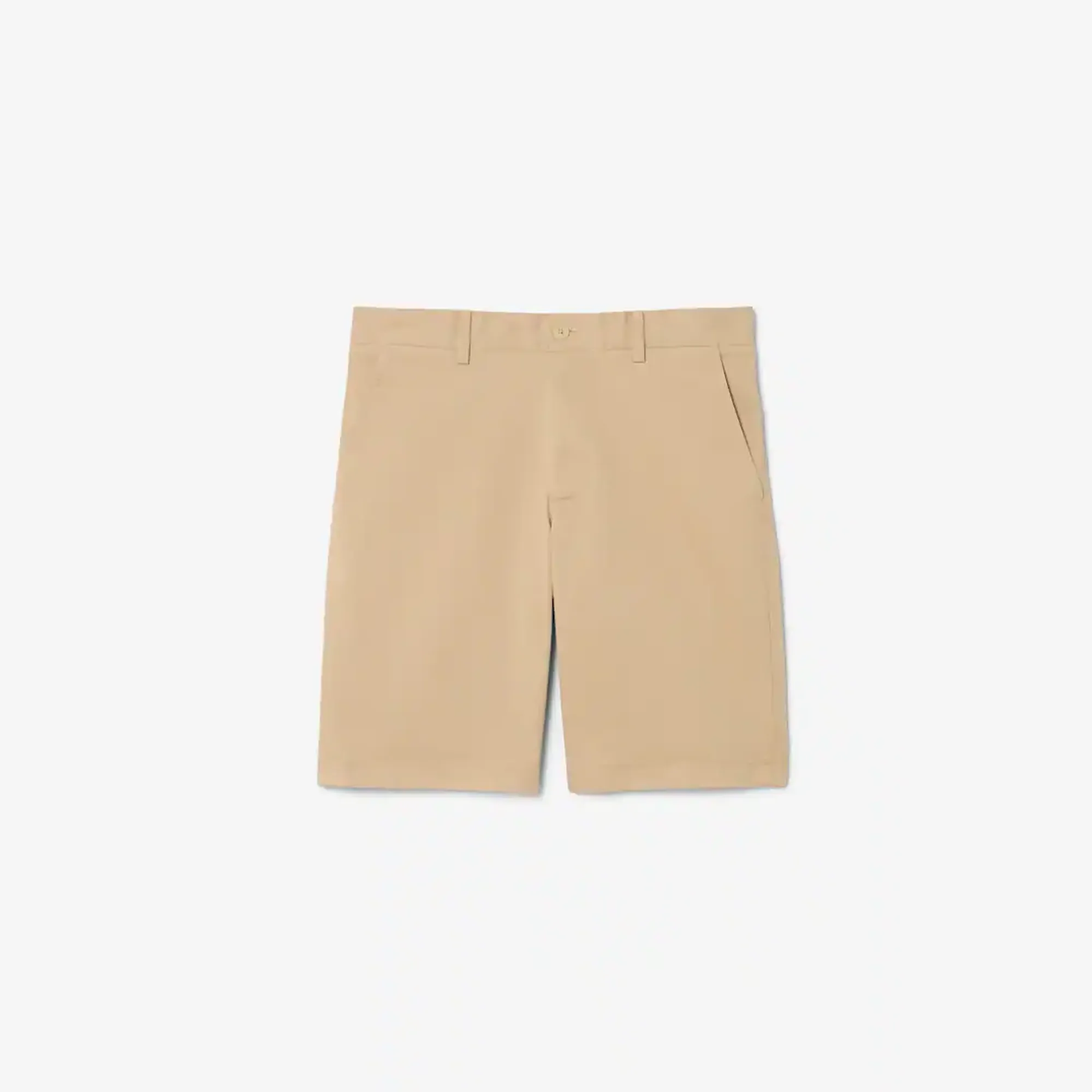 Lacoste Stretch Twill Chino Shorts - Beige
