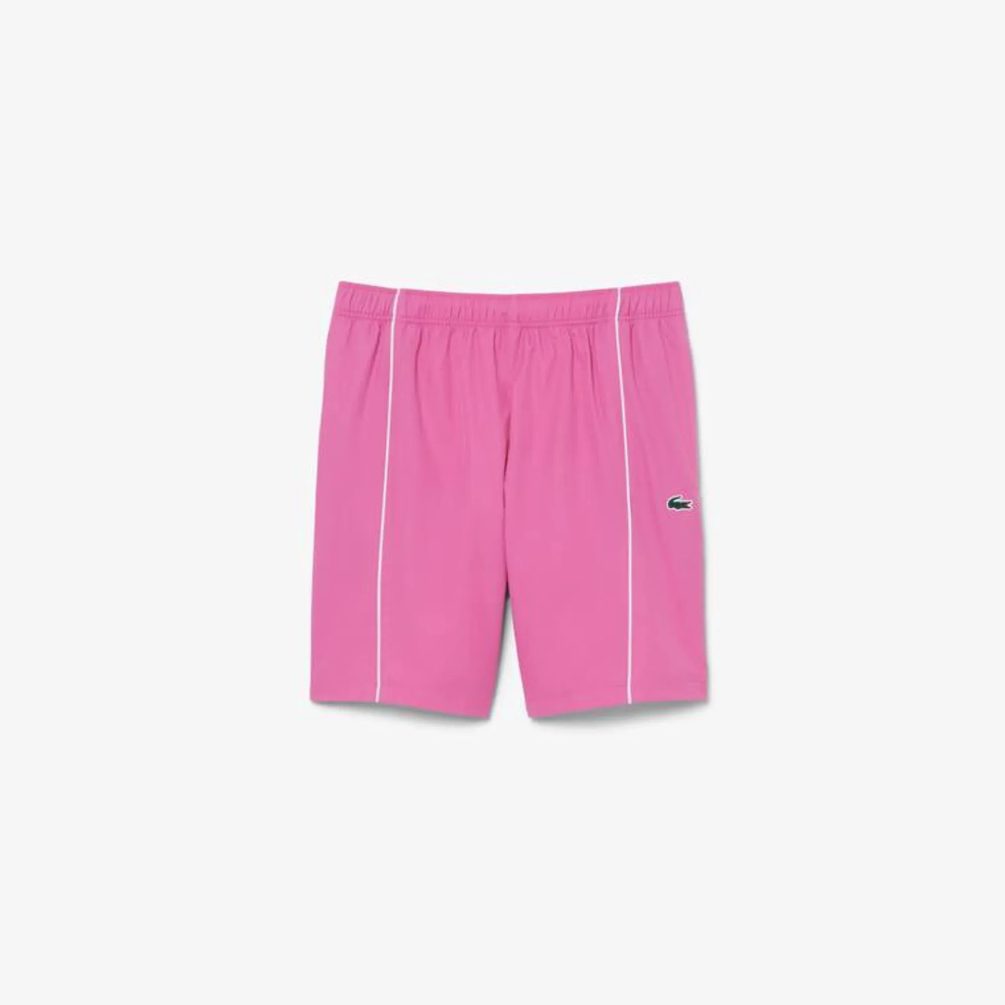 Lacoste Trim Accent Diamond Taffeta Sport Shorts - Rose