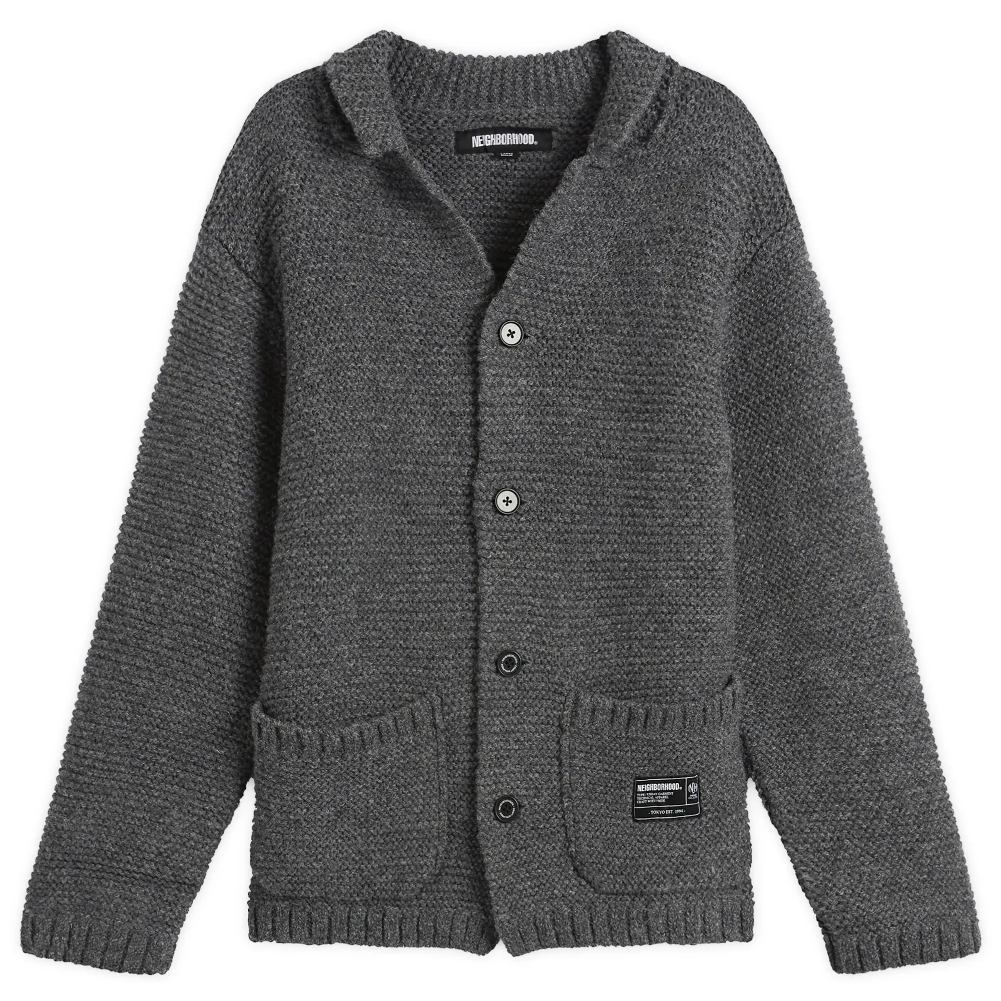 Neighborhood Men's Shetland Knit Jacket Charcoal