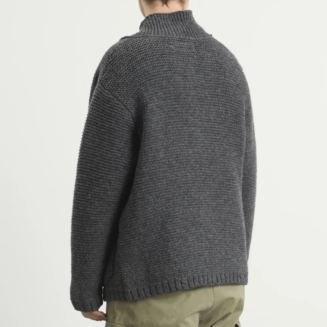 Neighborhood Men's Shetland Knit Jacket Charcoal | 252FUNH-KNM01