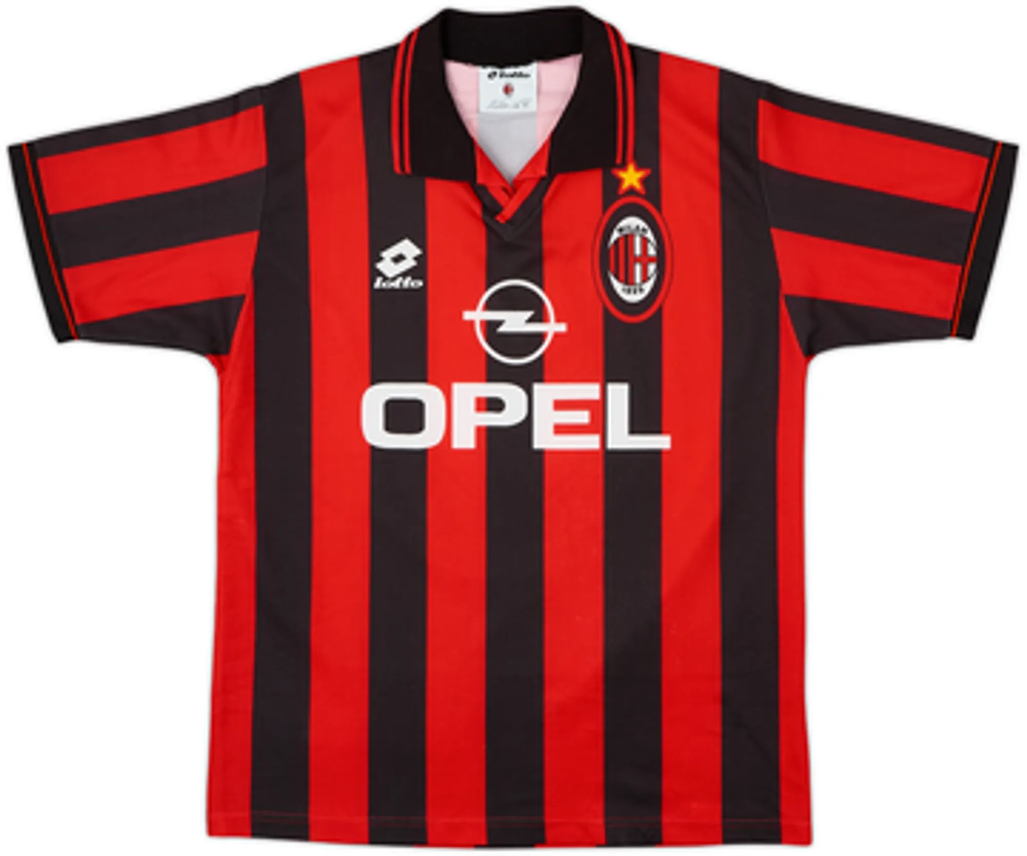 1996-97 AC Milan Home Shirt Weah #9 - 8/10 - (L)