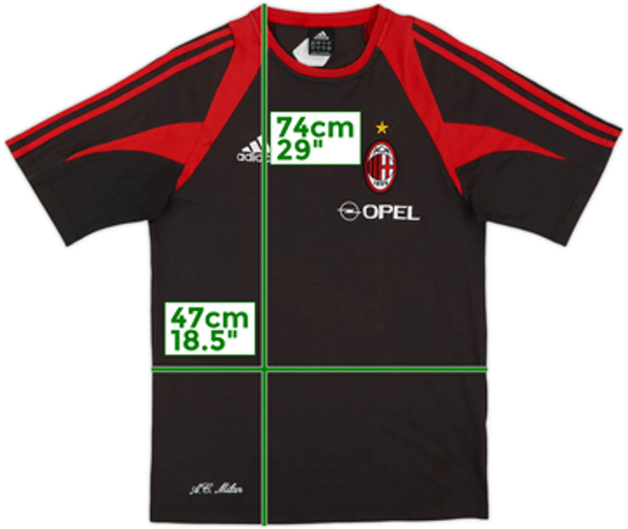 2004-05 AC Milan adidas Training Shirt - 6/10 - (S)