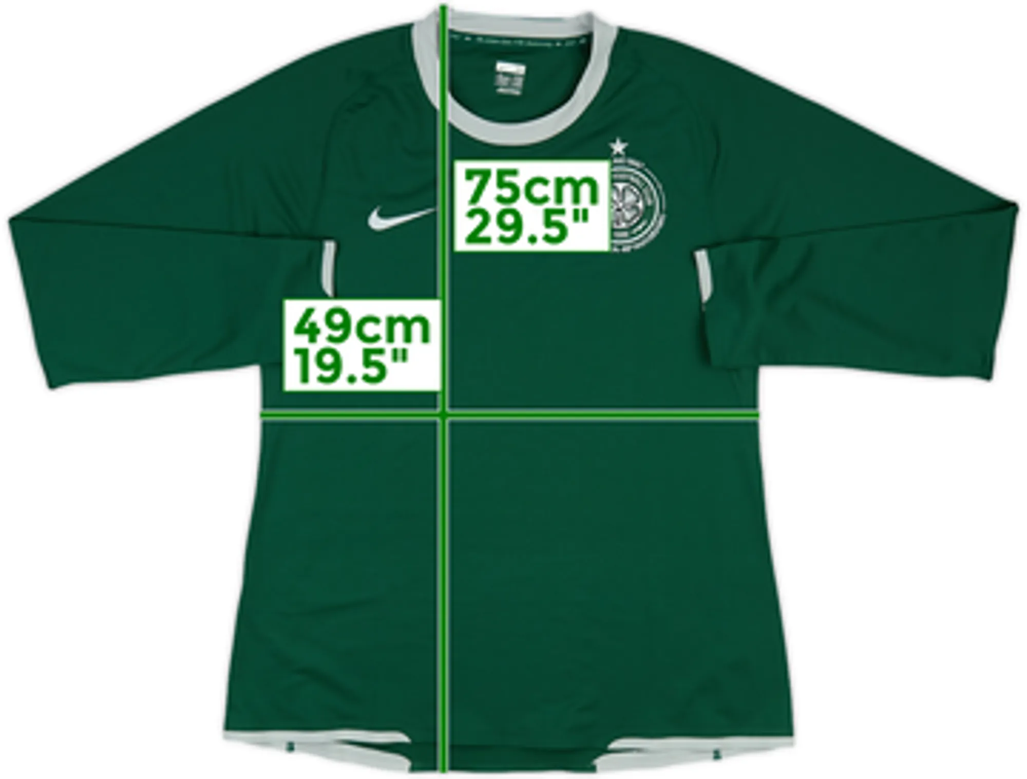 2007-08 Celtic Player Issue Away L/S Shirt - 9/10 - (M)