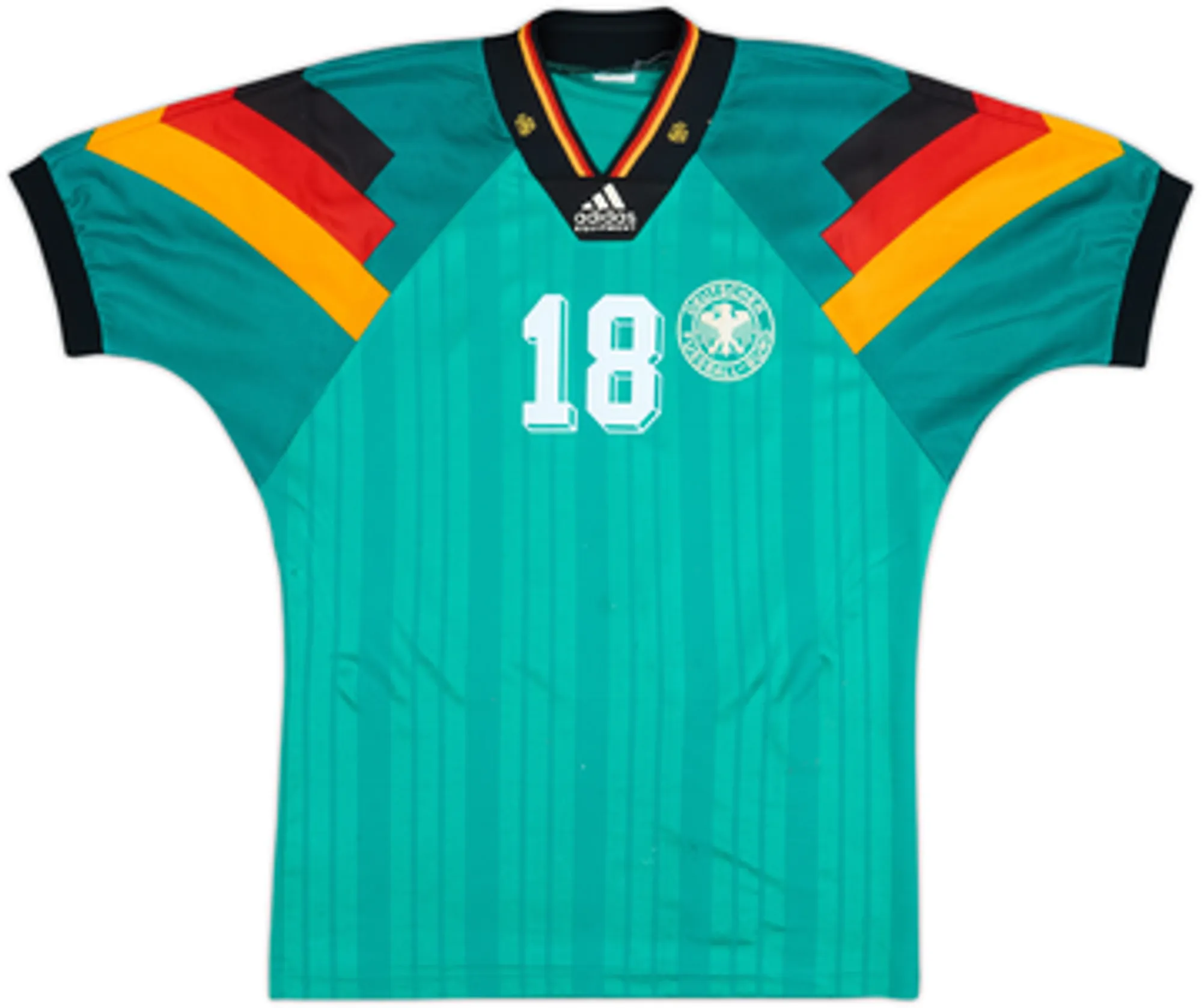 1992-94 Germany Away Shirt Klinsmann #18 - 6/10 - (L)