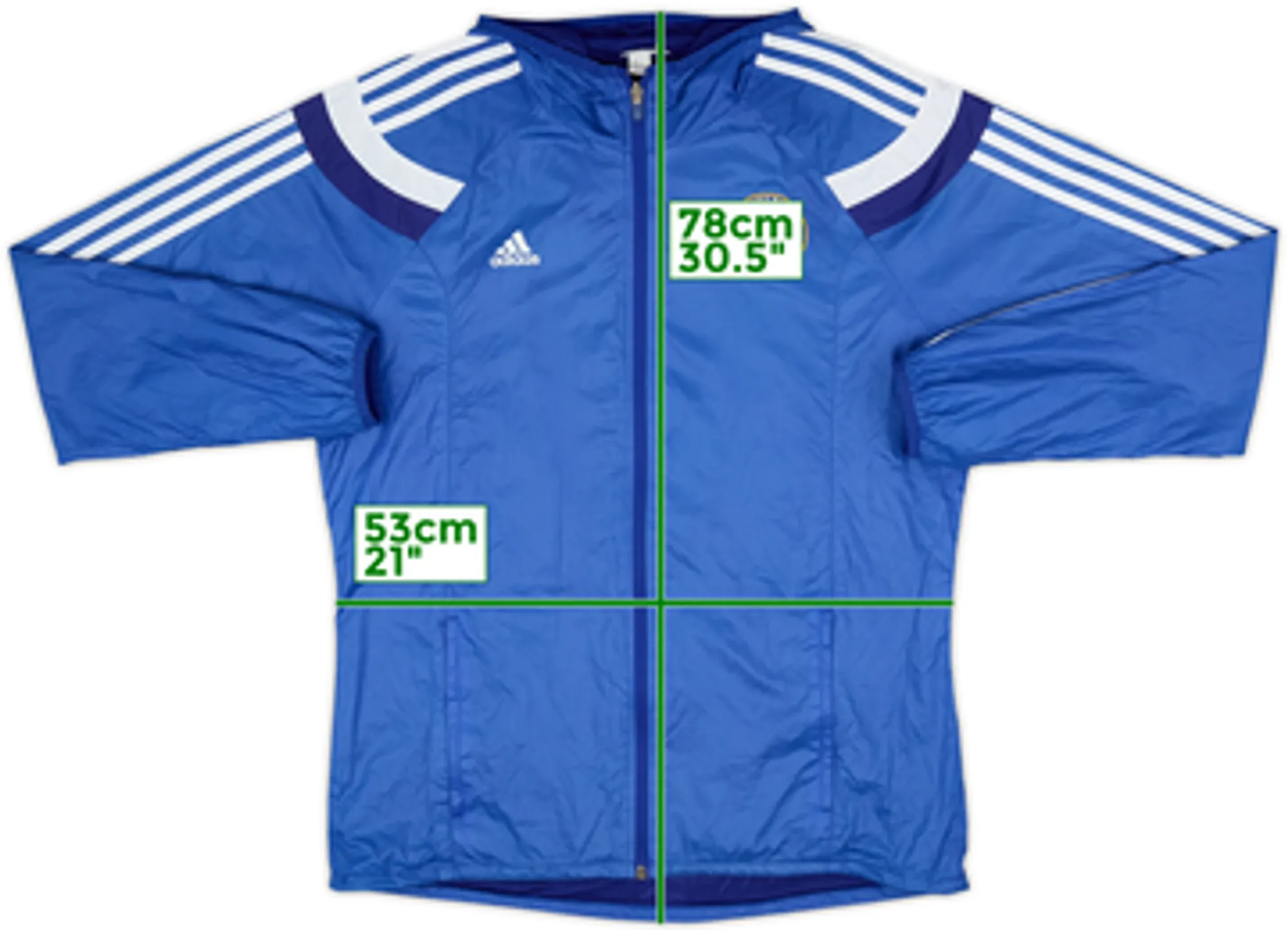 2014-15 Chelsea adidas Hooded Track Jacket - 7/10 - (XL)