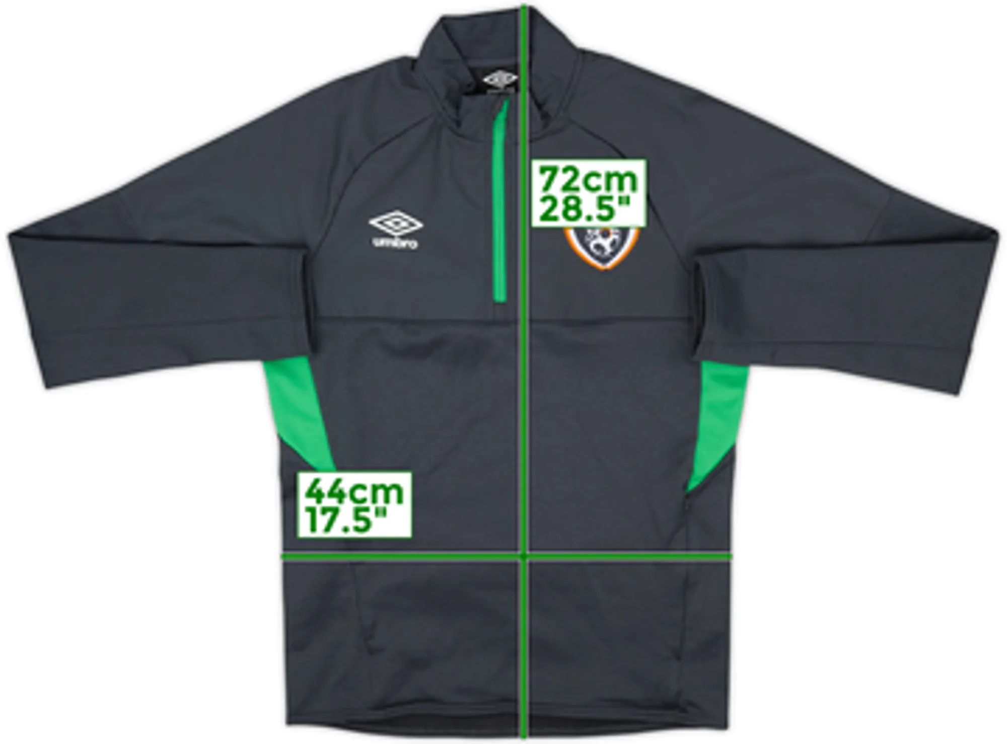 2016-17 Ireland Umbro 1/4 Zip Drill Top - 10/10 - (S)