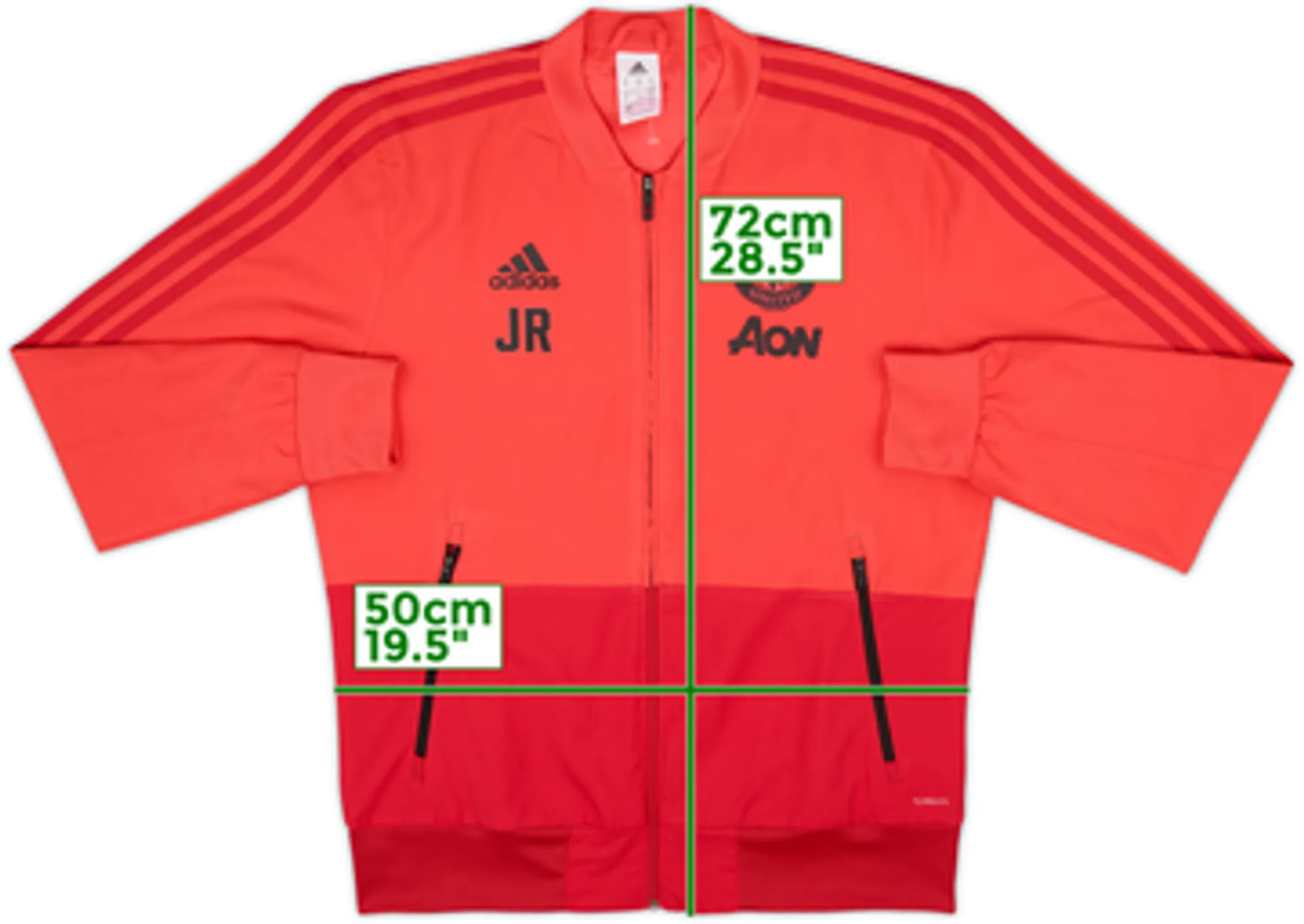 2018-19 Manchester United Staff Issue adidas Track Jacket JR - 10/10 - (M)