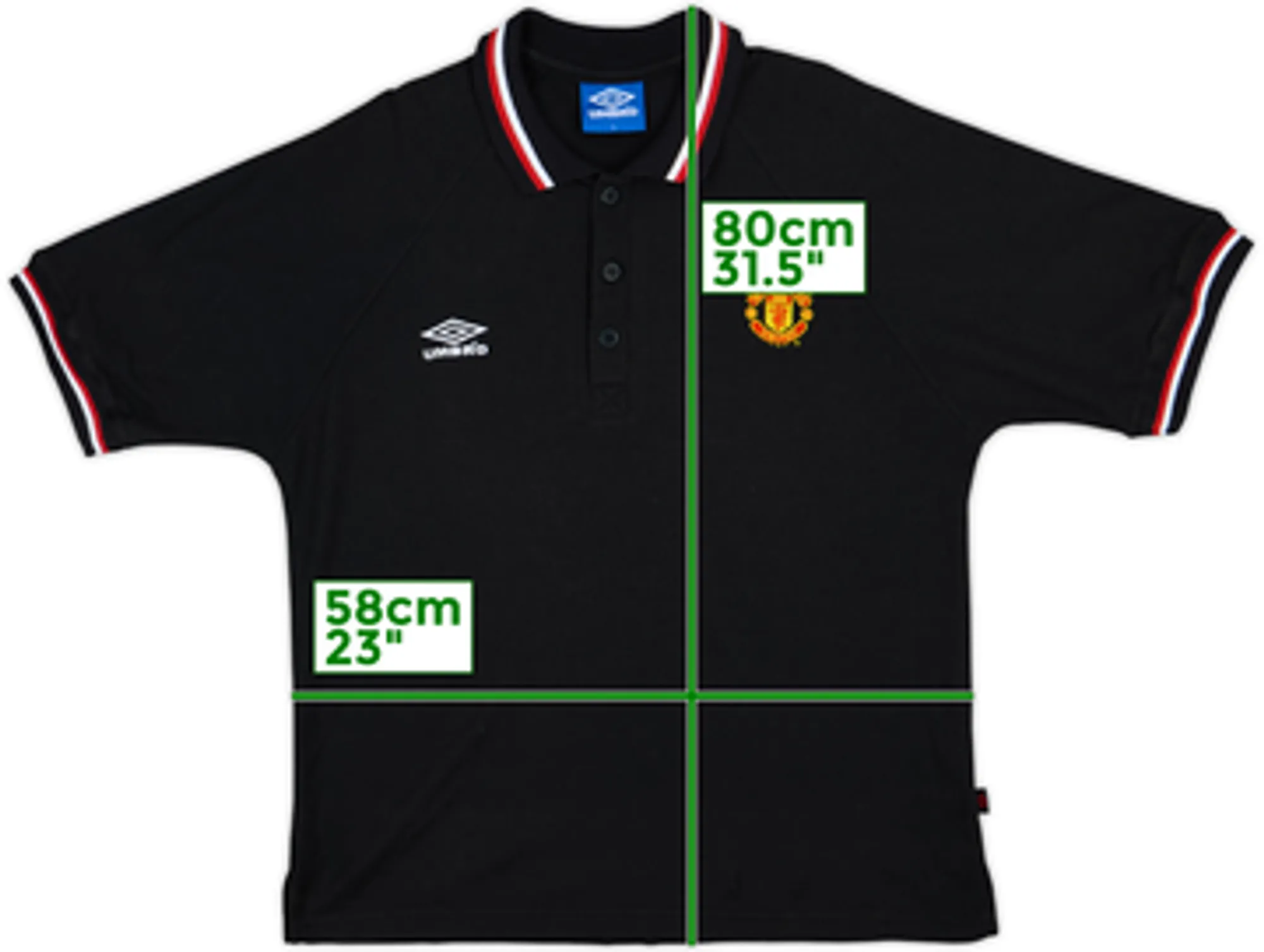 1998-00 Manchester United Umbro Polo Shirt - 8/10 - (L)