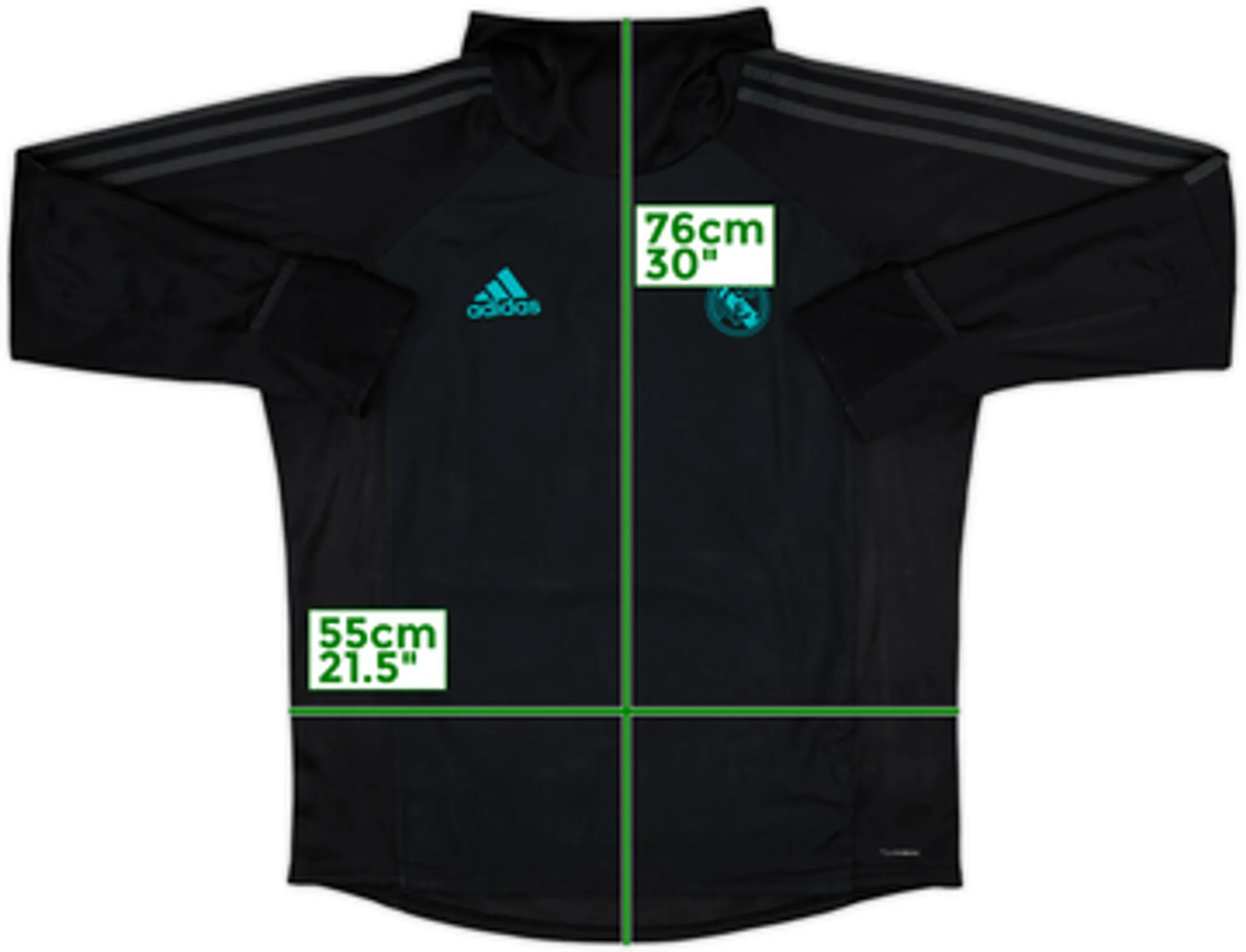 2017-18 Real Madrid adidas Hooded Training Top - 8/10 - (L)