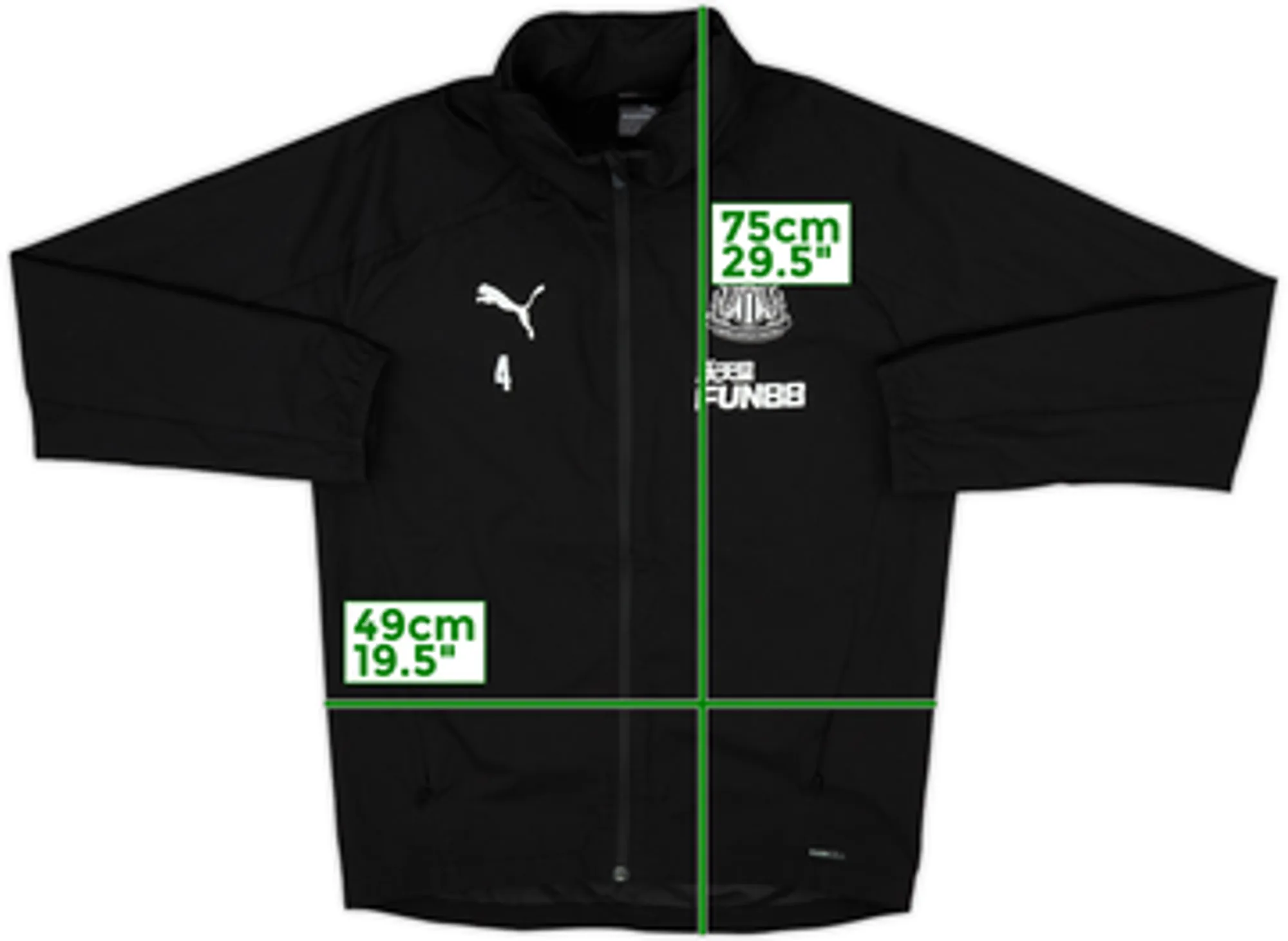 2018-19 Newcastle Player Issue Puma Hooded Rain Jacket #4 - 9/10 - (S)