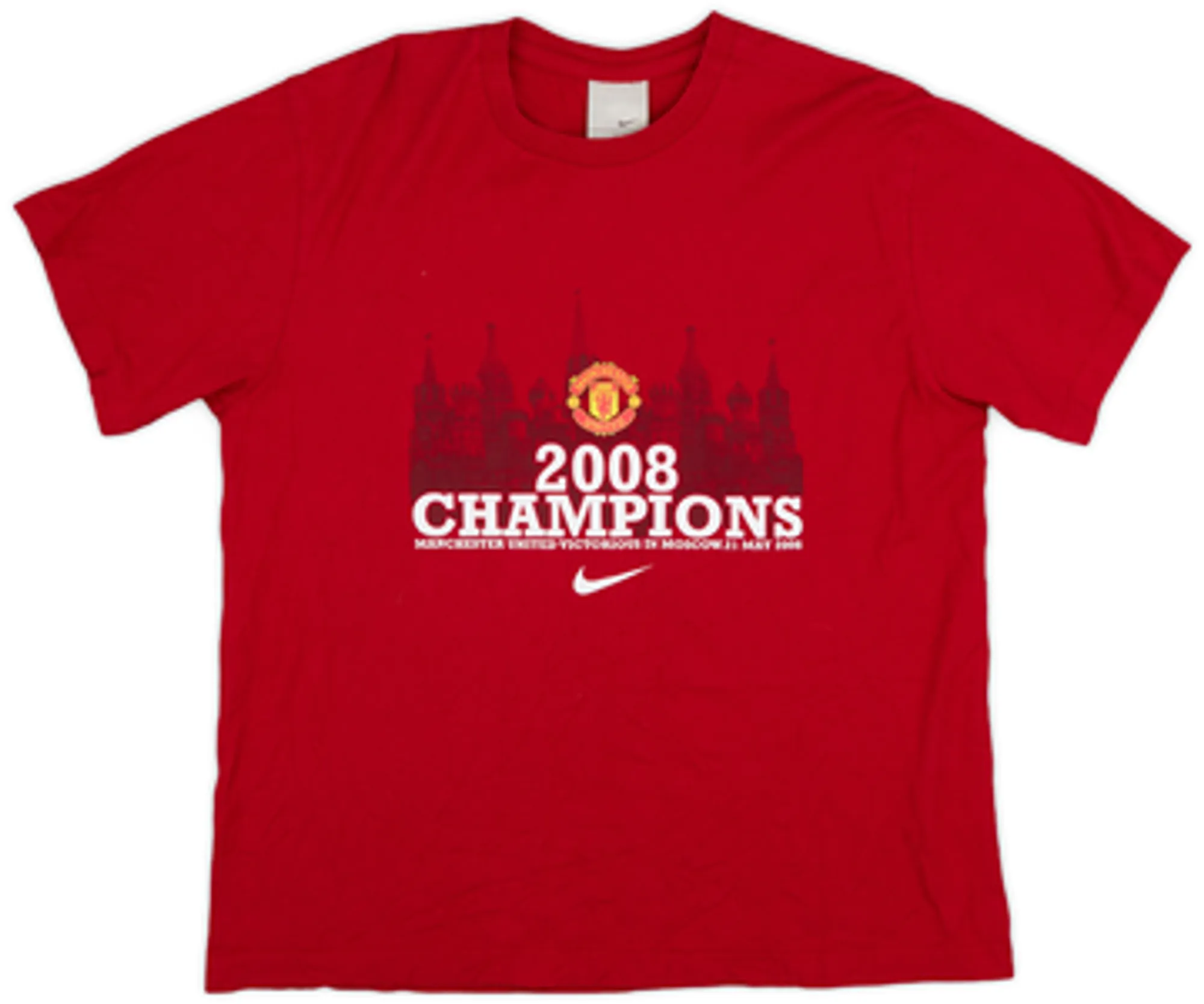 2008 Manchester United Nike '2008 Champions' Graphic Tee - 8/10 - (L)