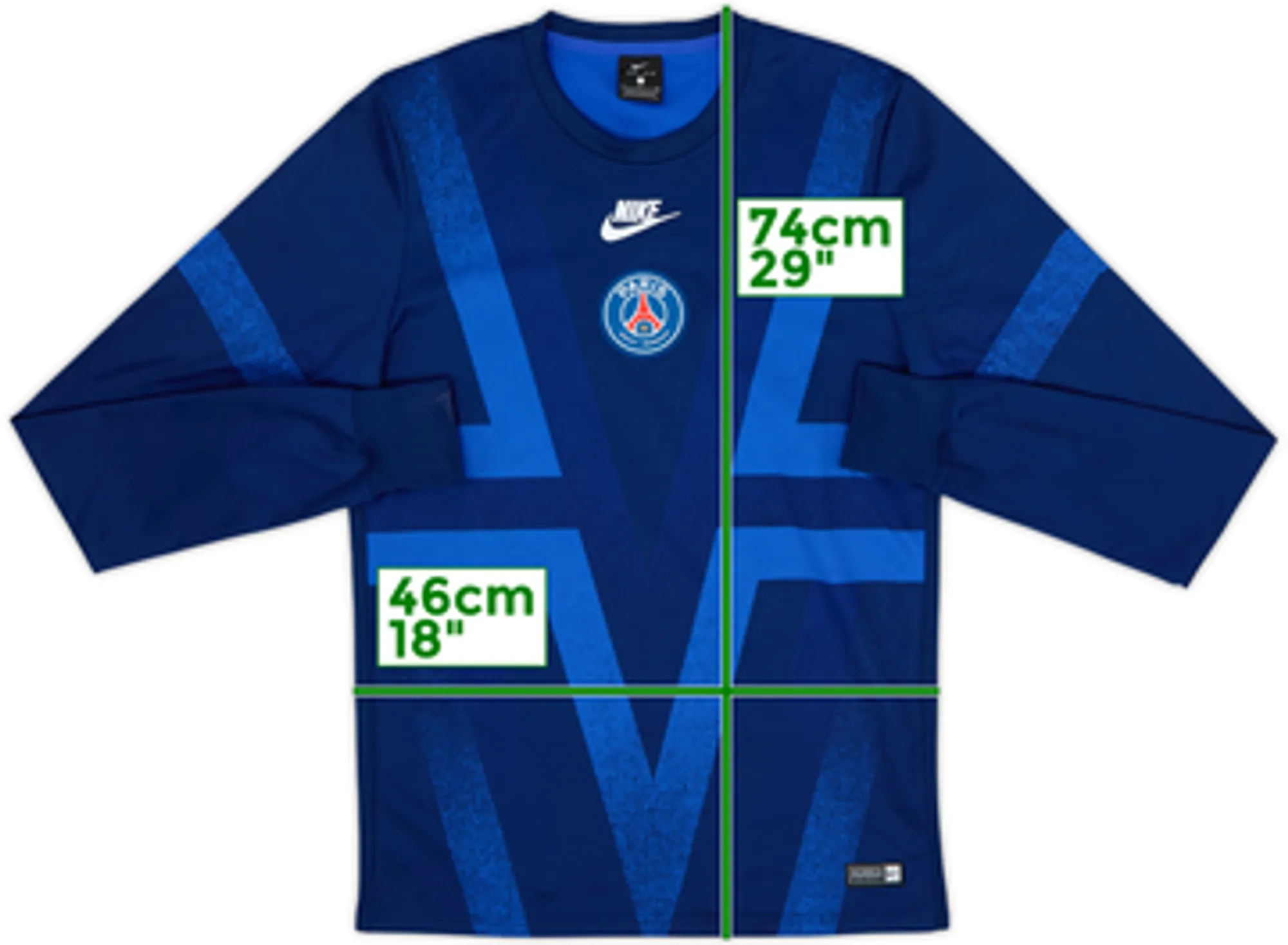 2019-20 Paris Saint-Germain Nike Sweat Top - 8/10 - (S)