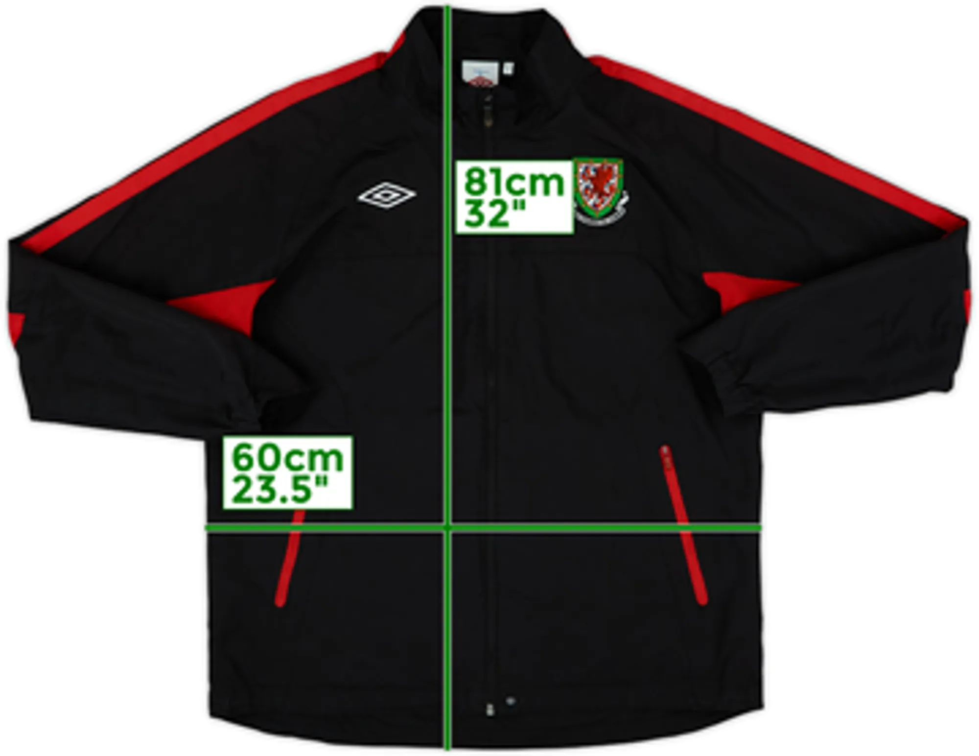 2010-11 Wales Umbro Track Jacket - 8/10 - (L)