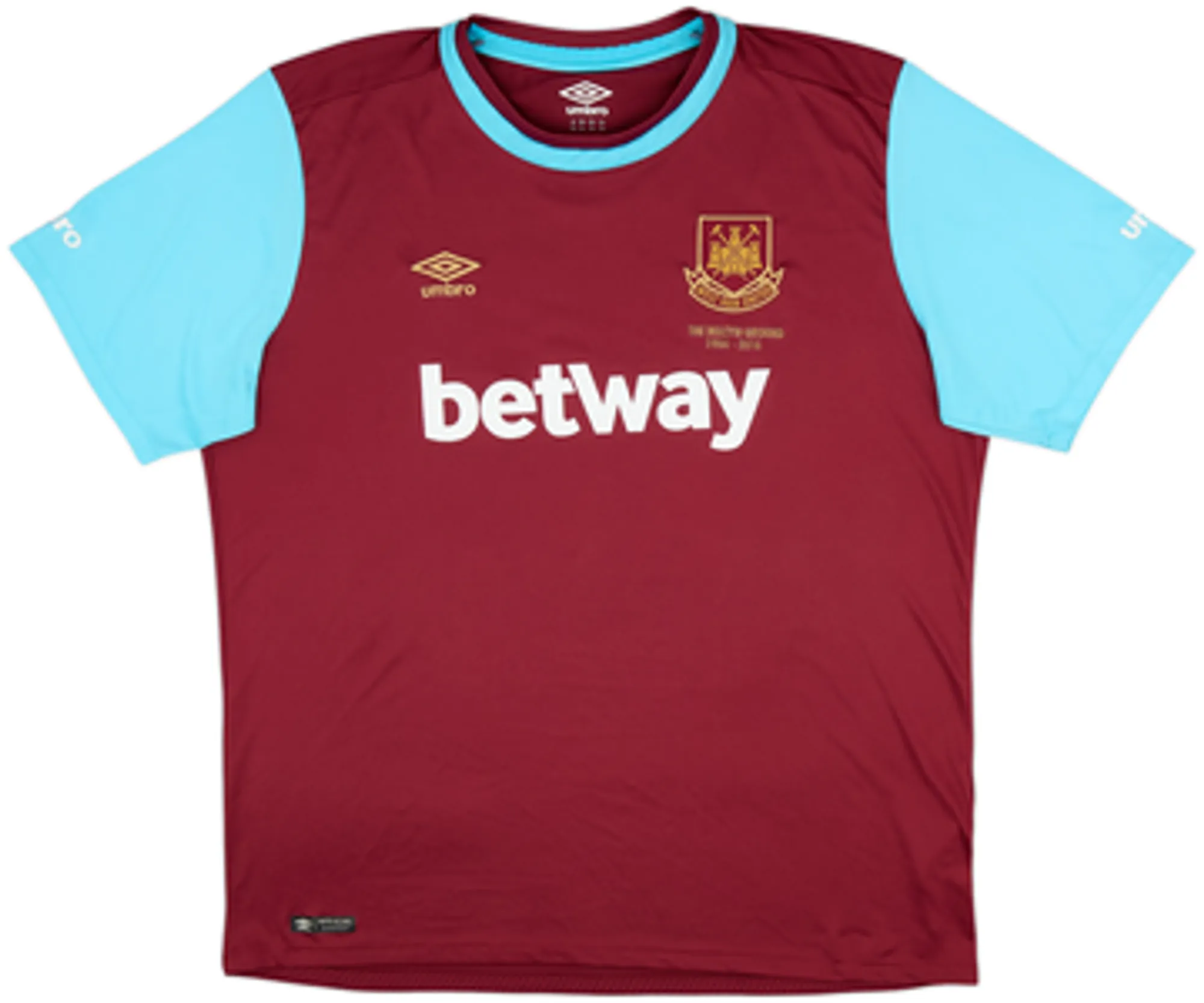 2015-16 West Ham 'Boleyn' Home Shirt Noble #16 - 8/10 - (XL)