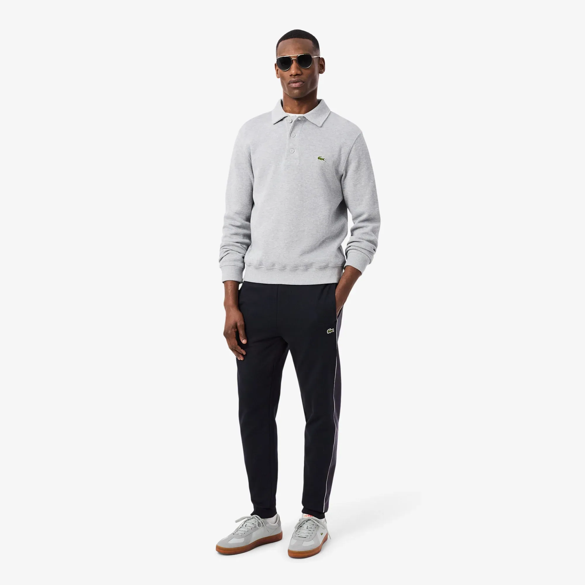 Lacoste Tapered Leg Sweatpants - Noir / Gris Fonce