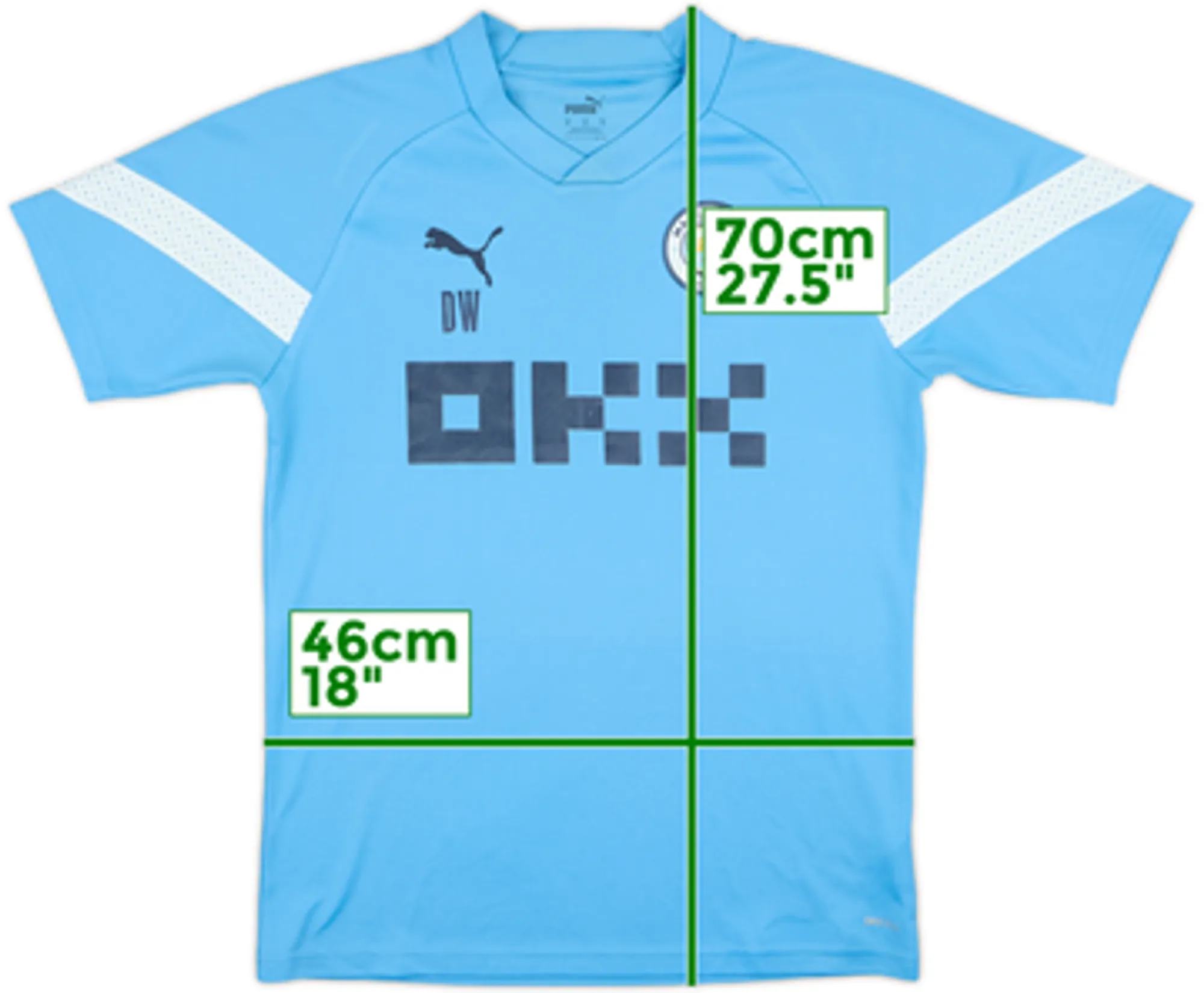 2023-24 Manchester City Puma Staff Issue Training Shirt DW - 7/10 - (M)