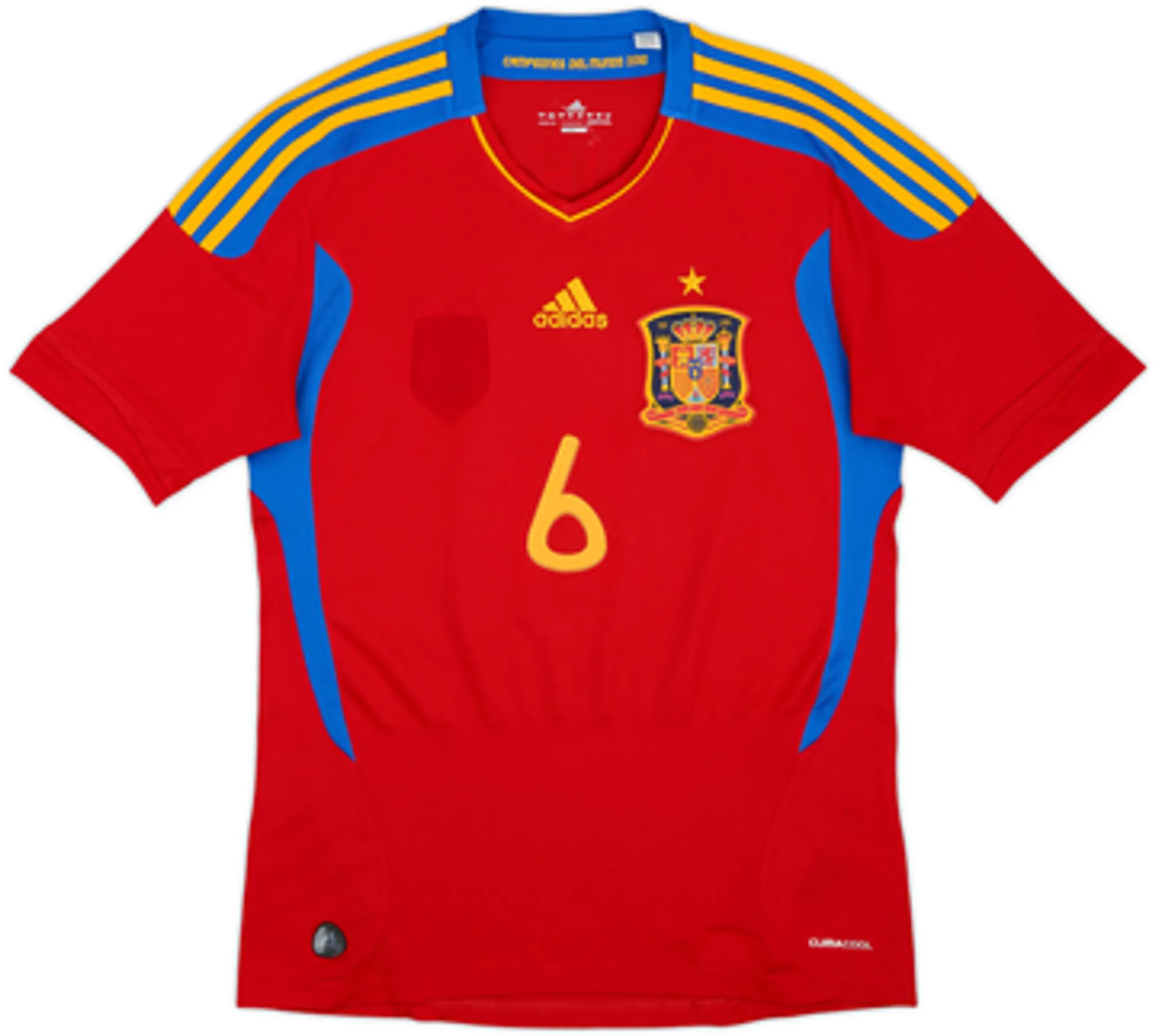 2010-11 Spain Home Shirt A.Iniesta #6 - 7/10 - (S)