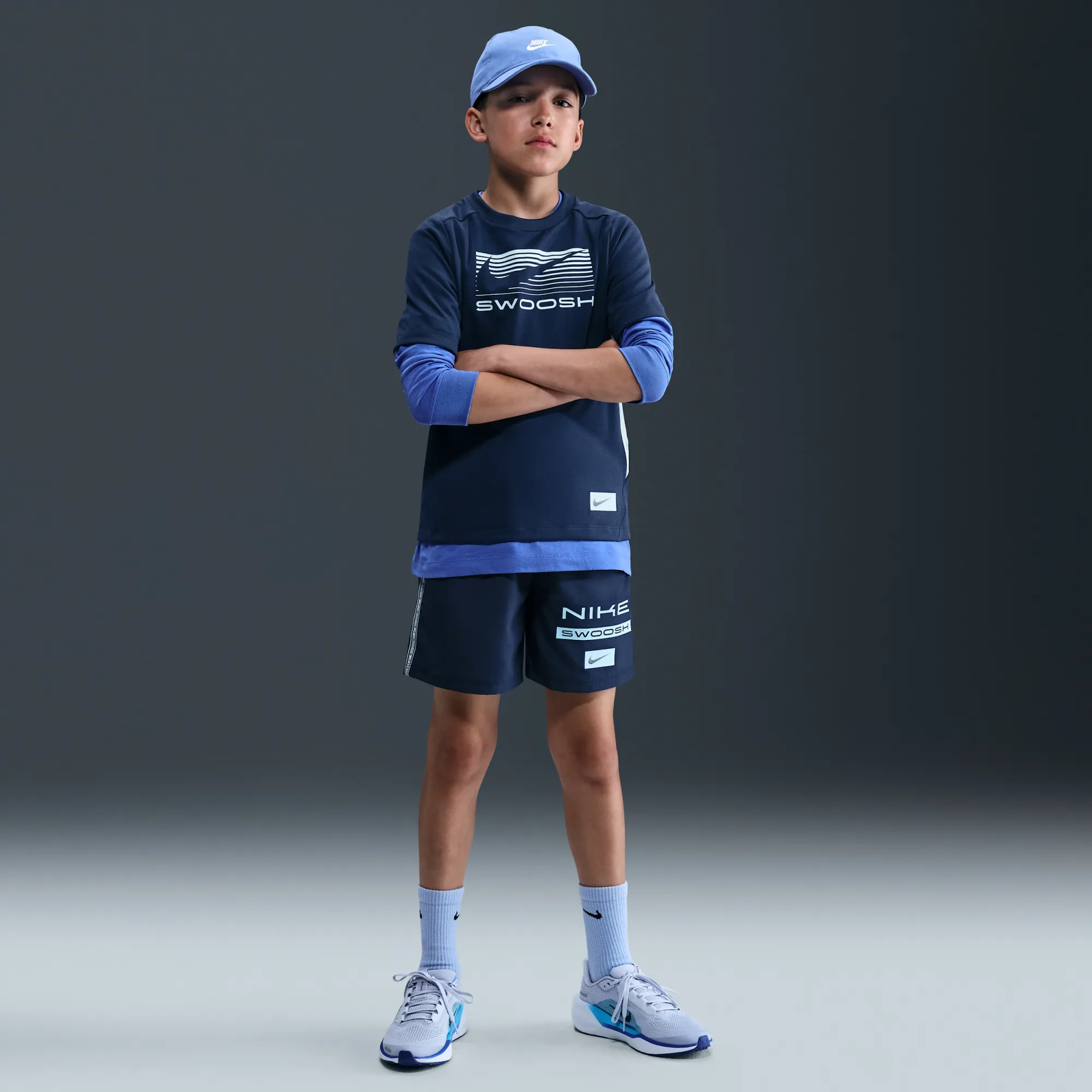 Nike Multi Older Kids' (Boys') Dri-FIT Woven Shorts - Blue