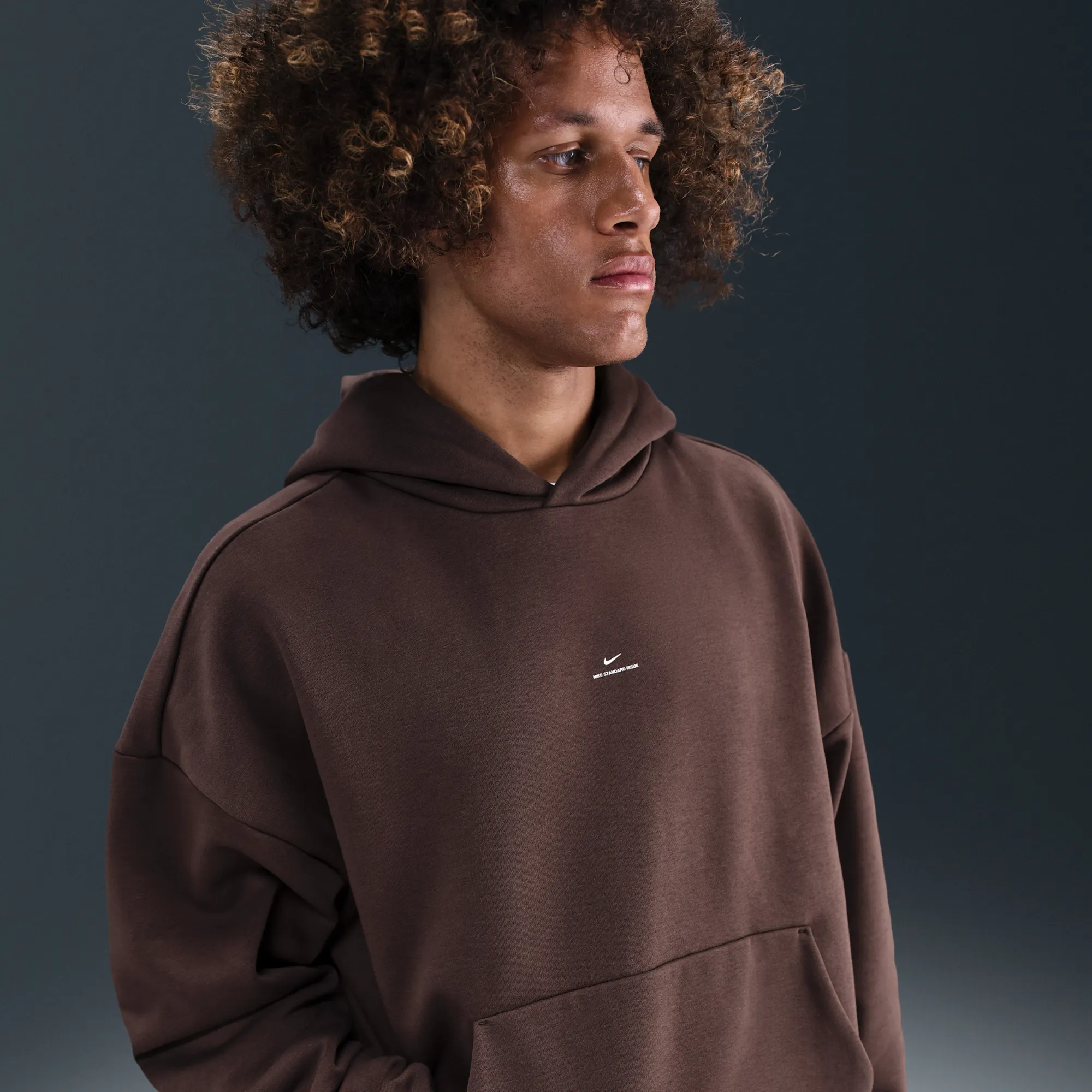 Nike Standard Issue Therma-FIT Brushed Basketball Pullover Hoodie - Brown - Fleece