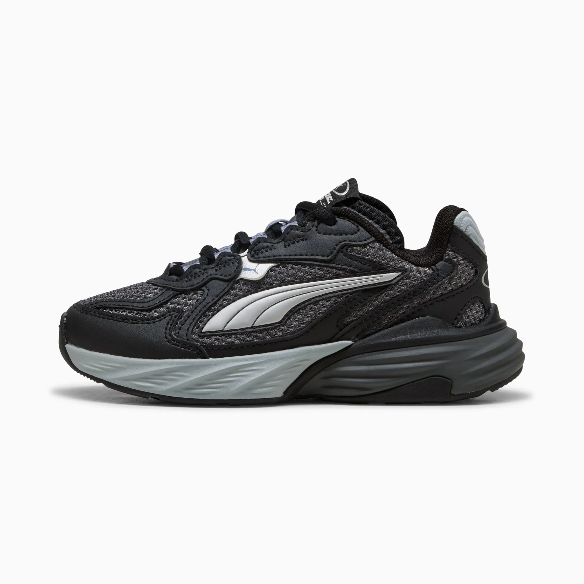 PUMA Fade Nitroâ¢ Sneakers Kids, Black/Silver, size 1