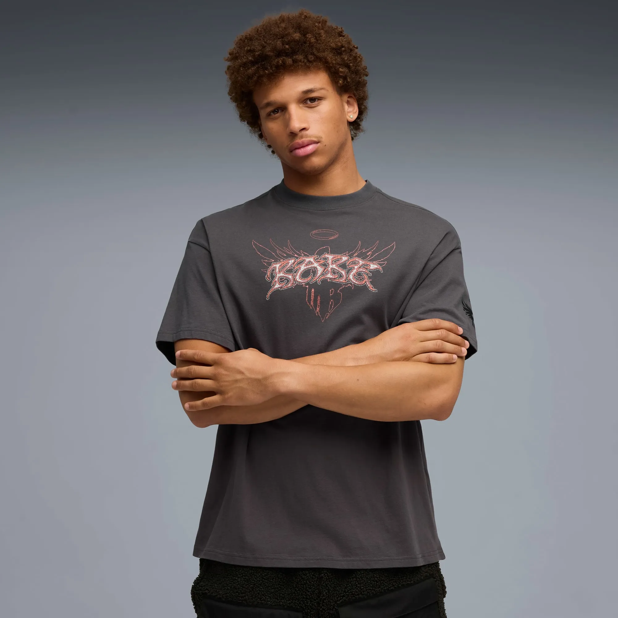 PUMA Lamelo Supernova T-Shirt II Men, Dusky Grey, size 3XL