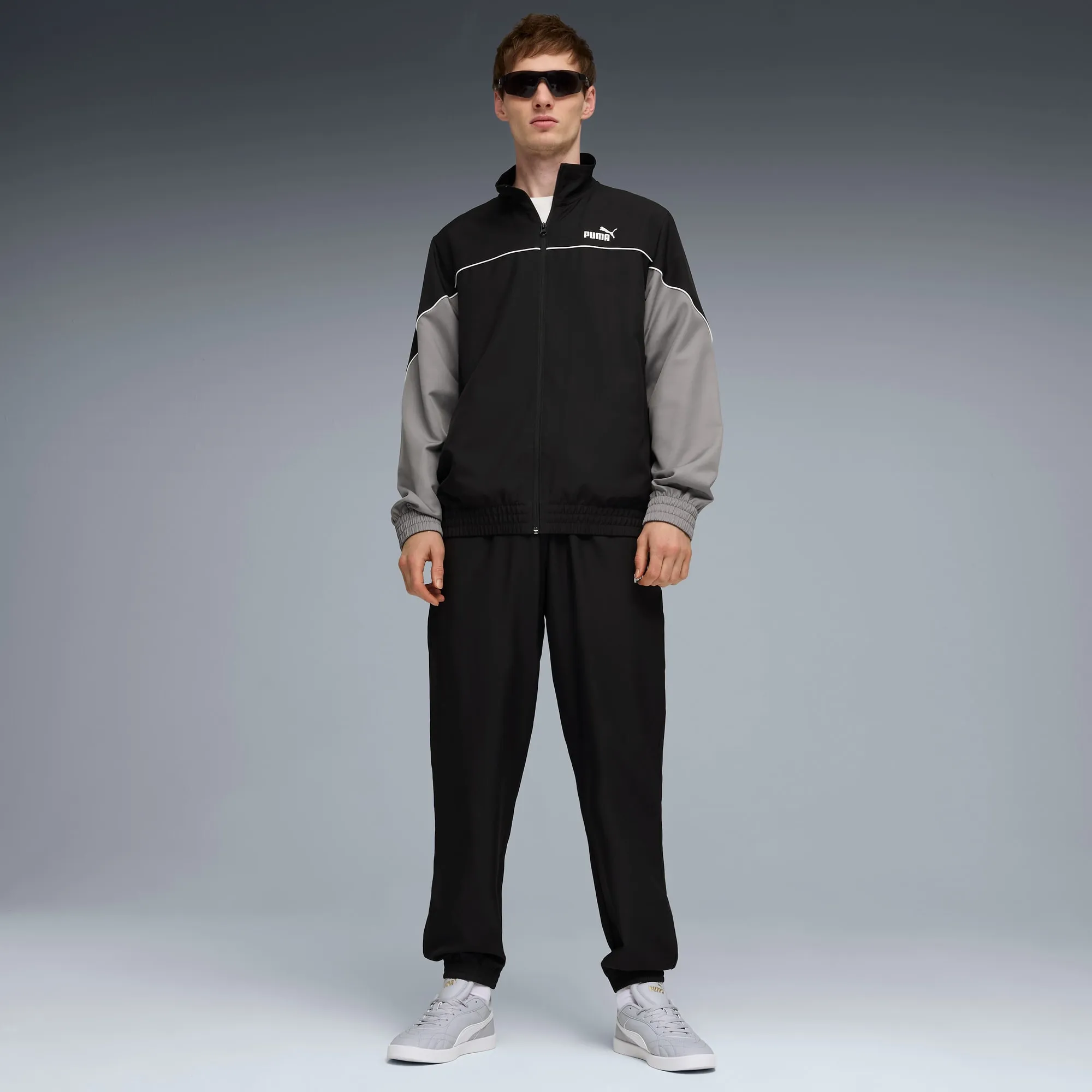 PUMA Woven Colourblock Tracksuit Men, Black, size Large