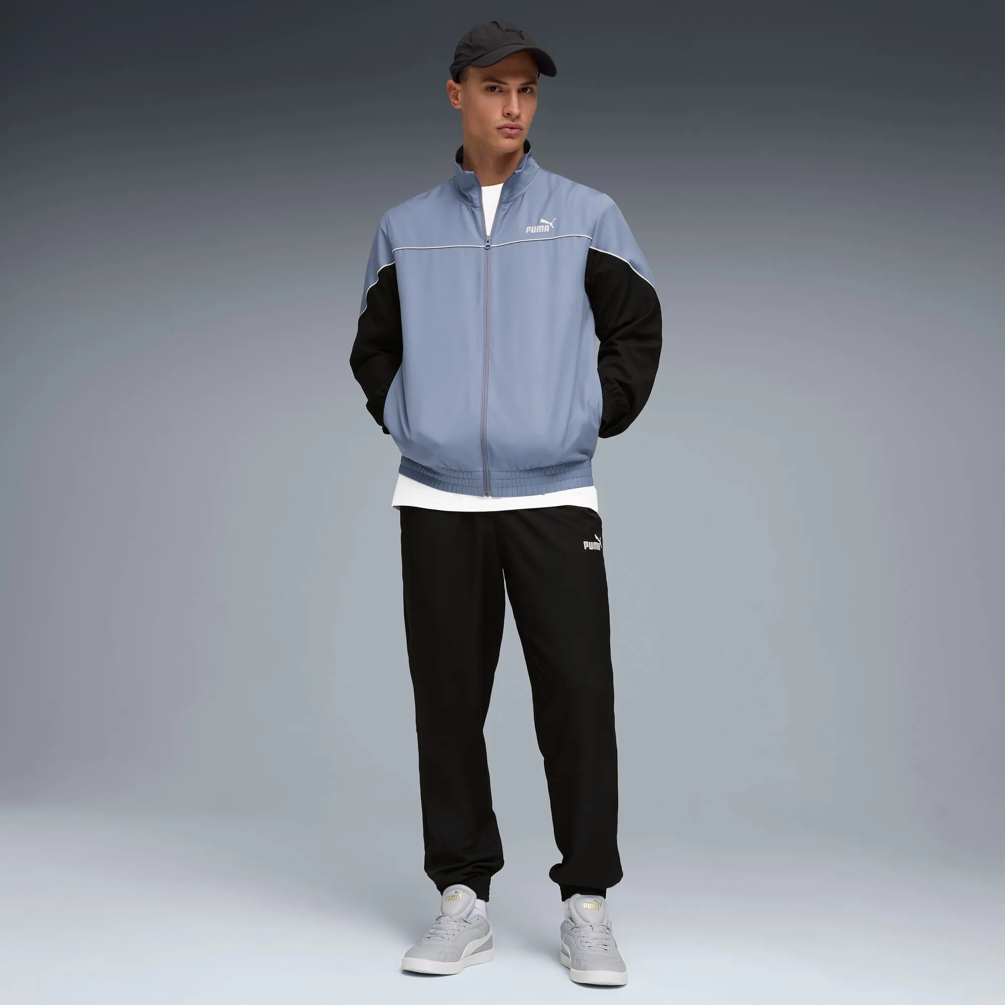 PUMA Woven Colourblock Tracksuit Men, Grey Sky, size Large