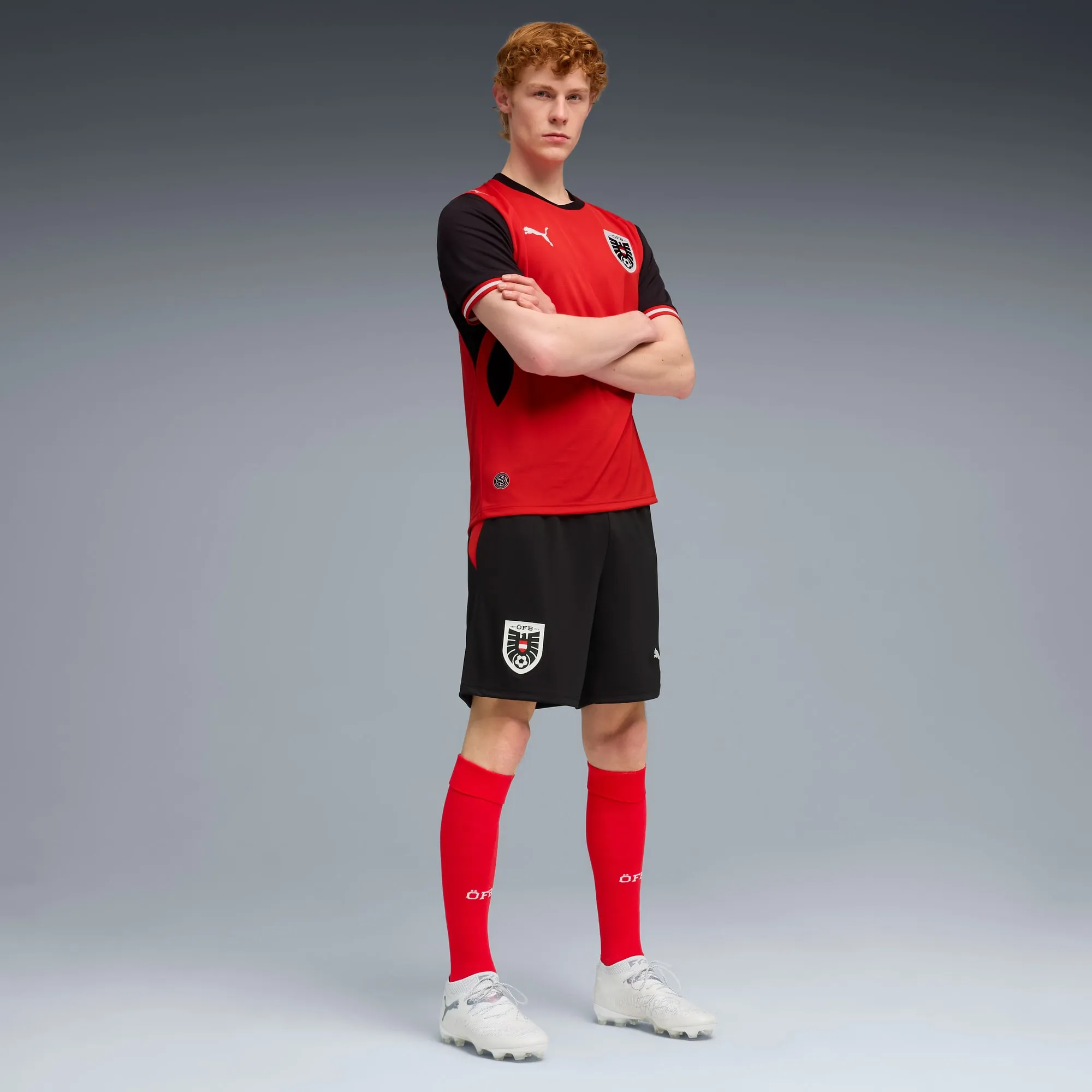 PUMA Austria Shorts Replica Men, Black/Red, size 3XL