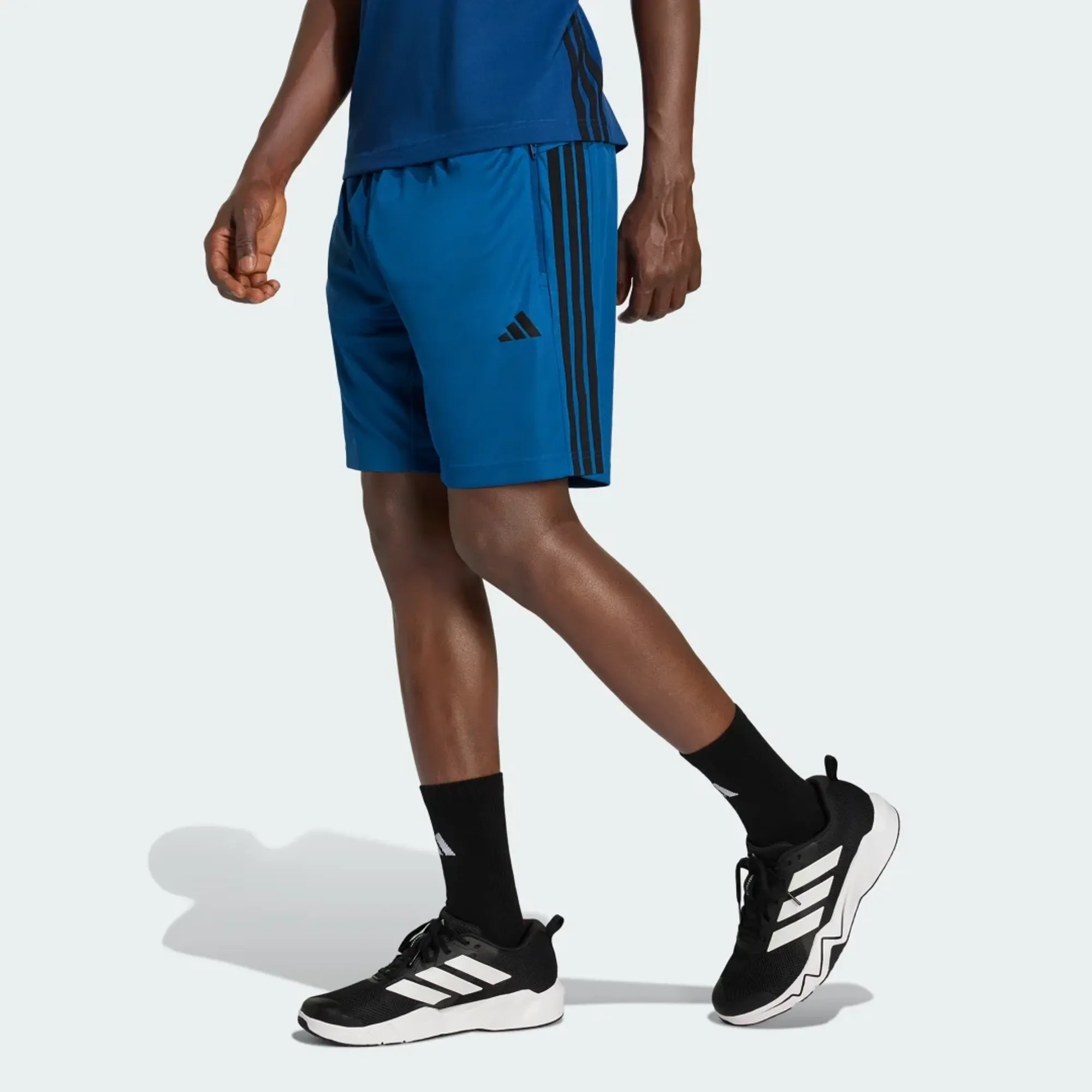 adidas WORKOUT ESSENTIALS BASE 3-STRIPES PIQUE SHORT 9inch