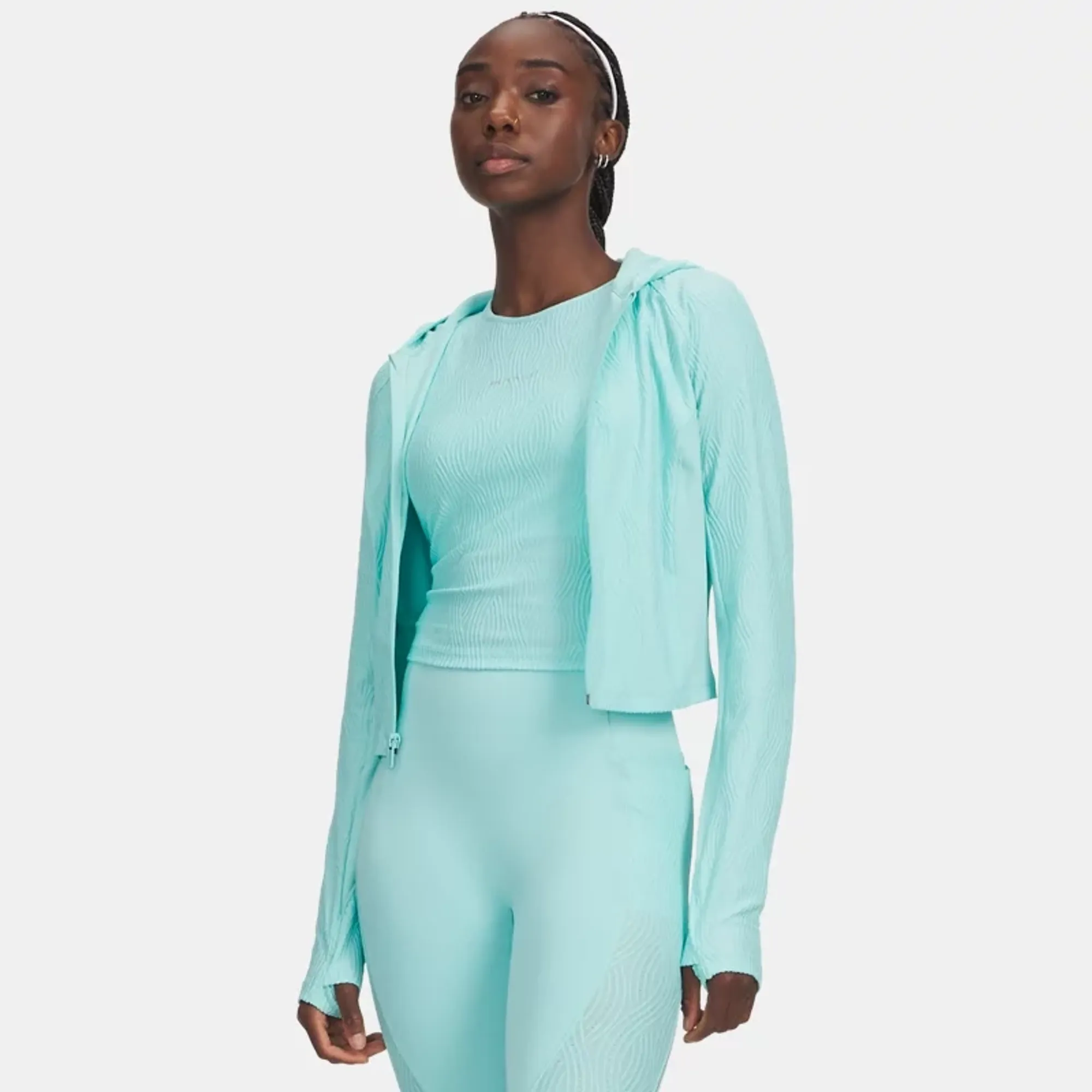 Under Armour  Halo Jacq Under Armour rd Knit Women's Jacket Neo Turquoise / Reflective L