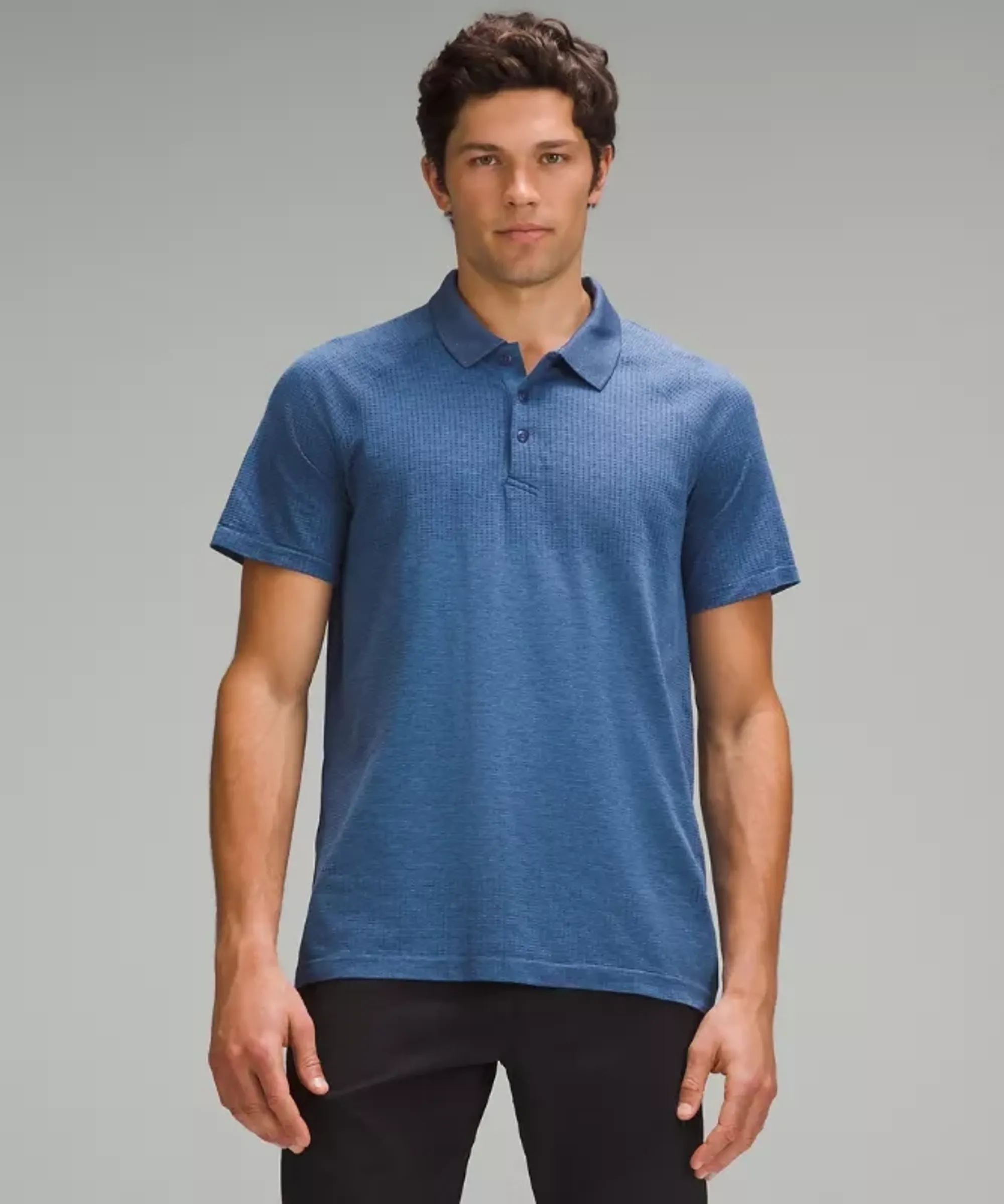 lululemon – Men's Metal Vent Tech Polo Shirt – Color Blue – Size Large