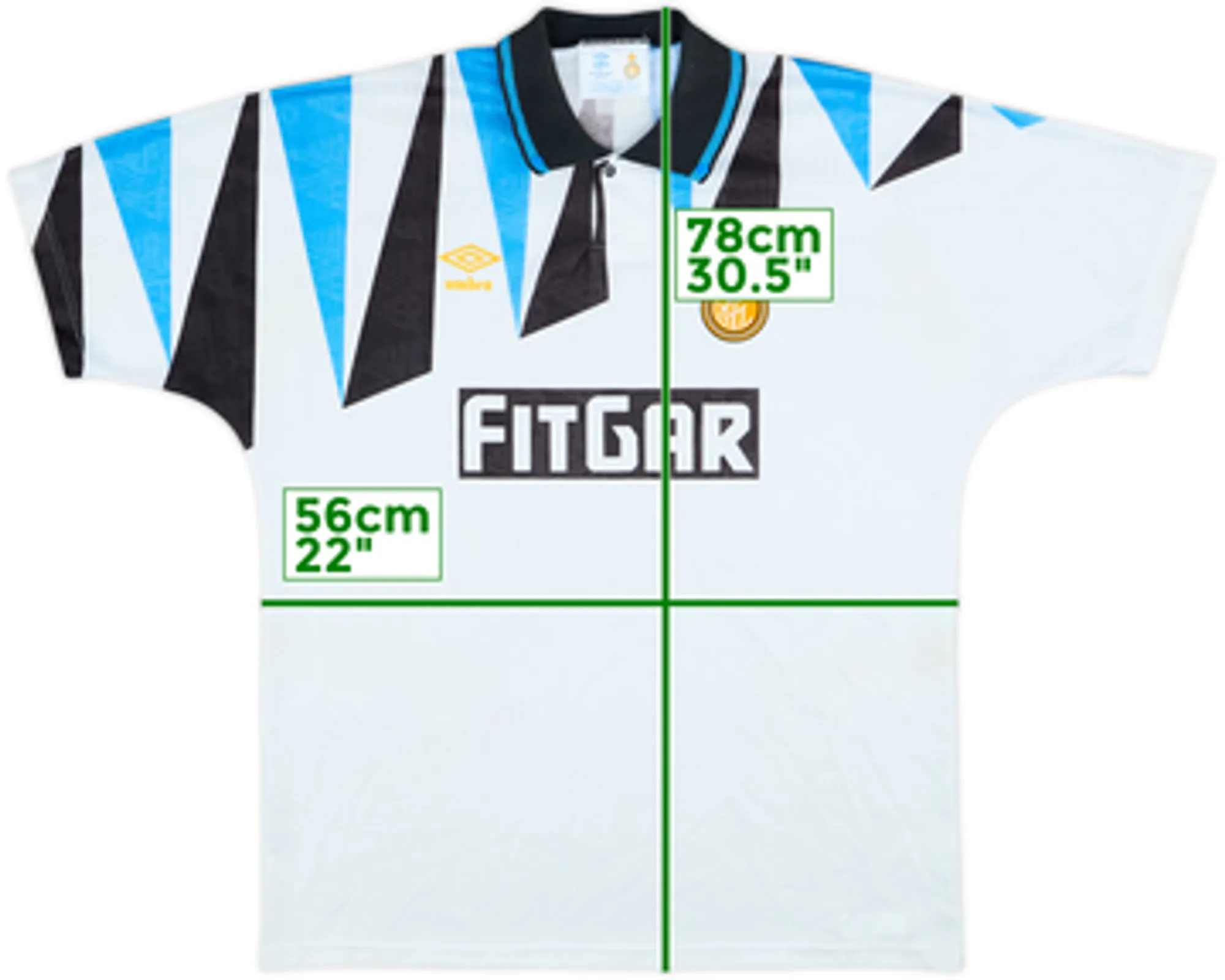 1991-92 Inter Milan Away Shirt - 8/10 - (S)