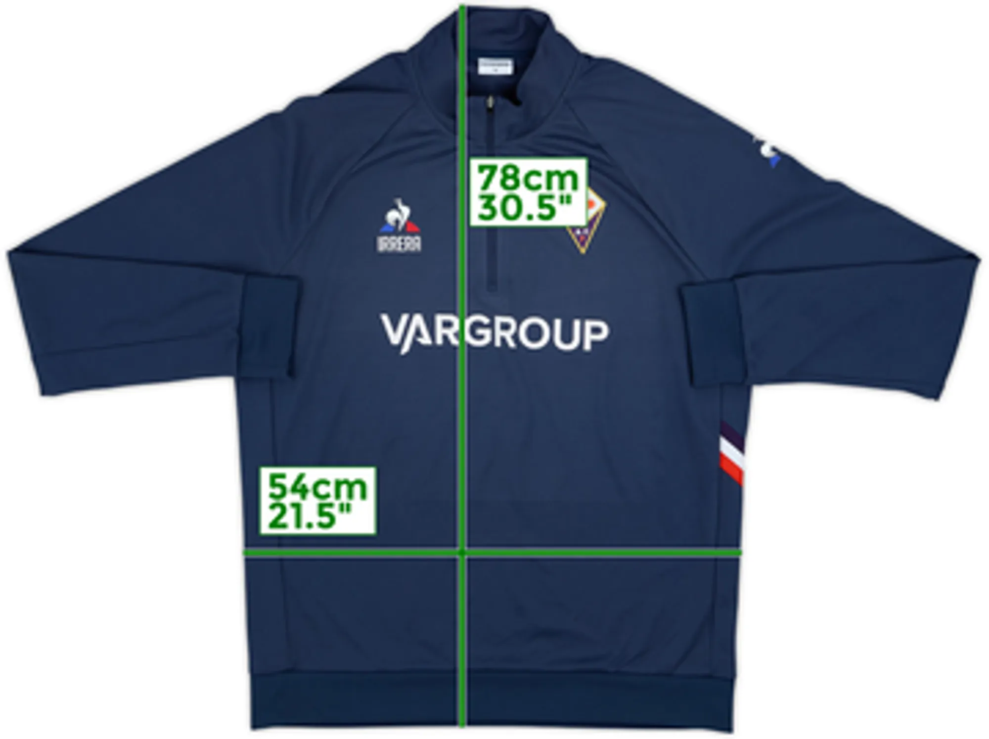 2016-17 Fiorentina Le Coq Sportif 1/4 Zip Training Top - 6/10 - (XL)