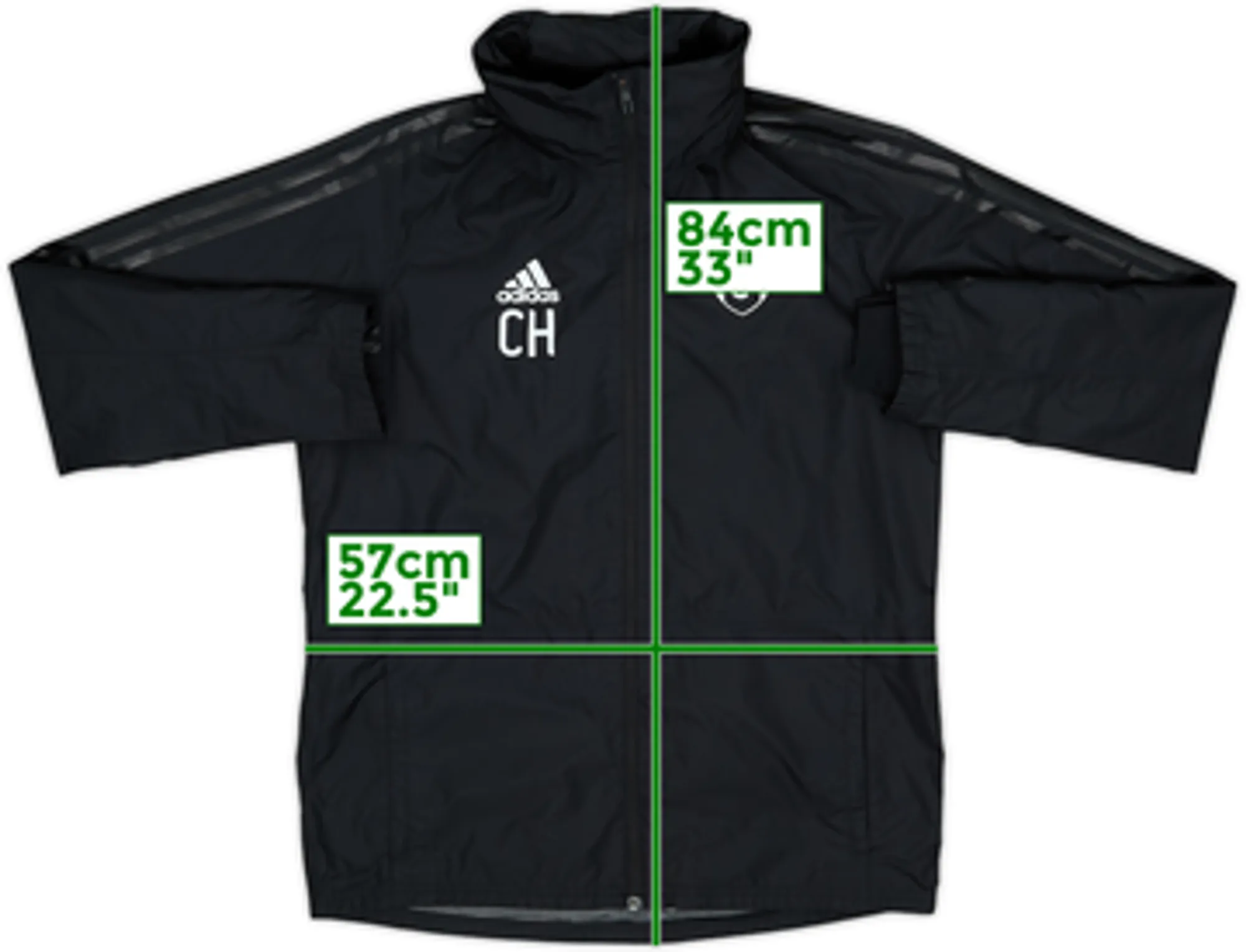 2019-20 Fulham Staff Issue adidas Hooded Rain Jacket CH - 9/10 - (M)