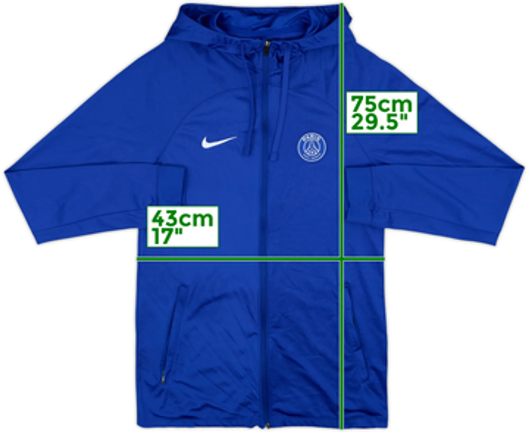 2022-23 Paris Saint-Germain Nike Hooded Track Jacket - 8/10 - (M.Boys)