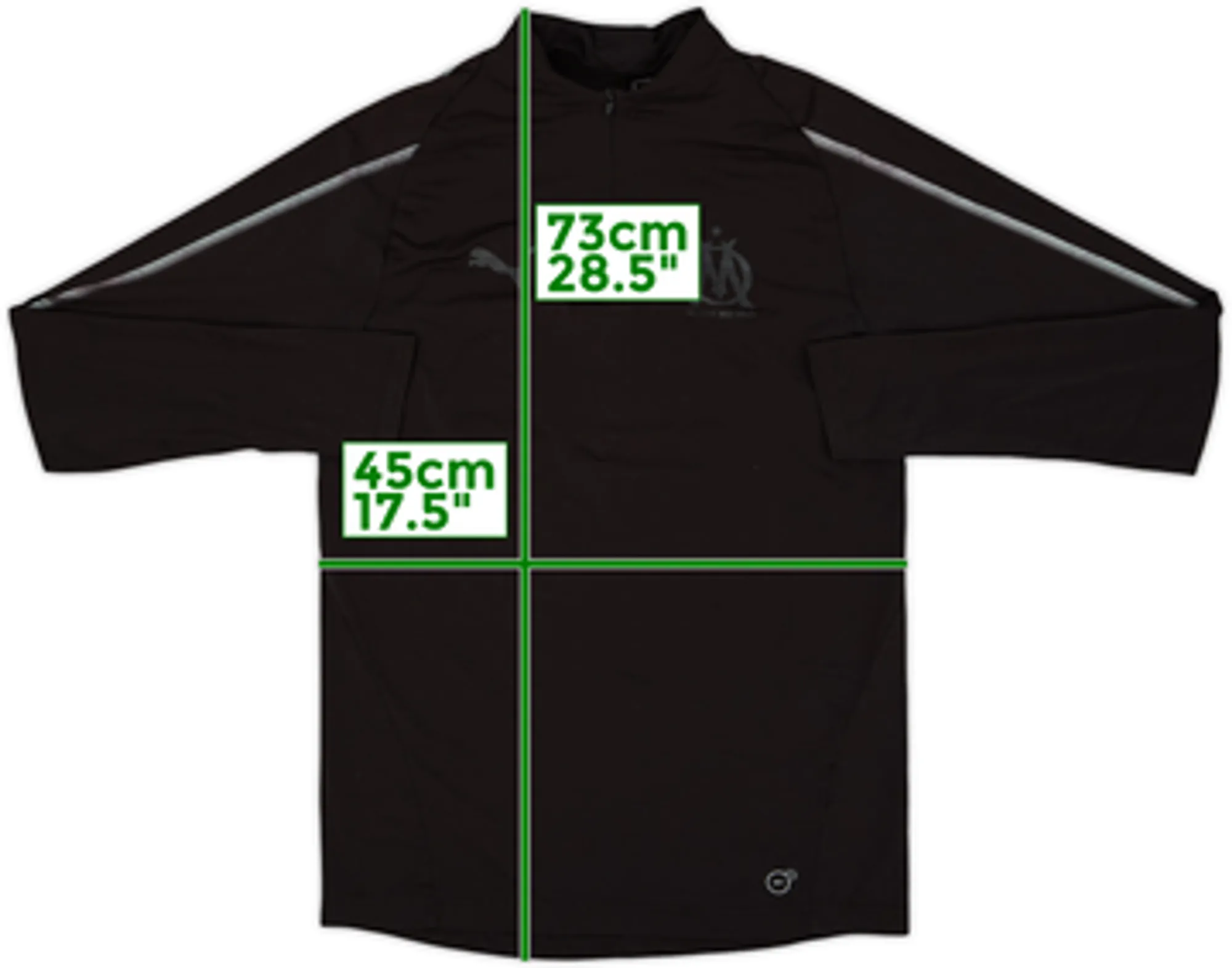 2018-19 Olympique Marseille Puma 1/4 Zip Training Top - 8/10 - (L.Boys)