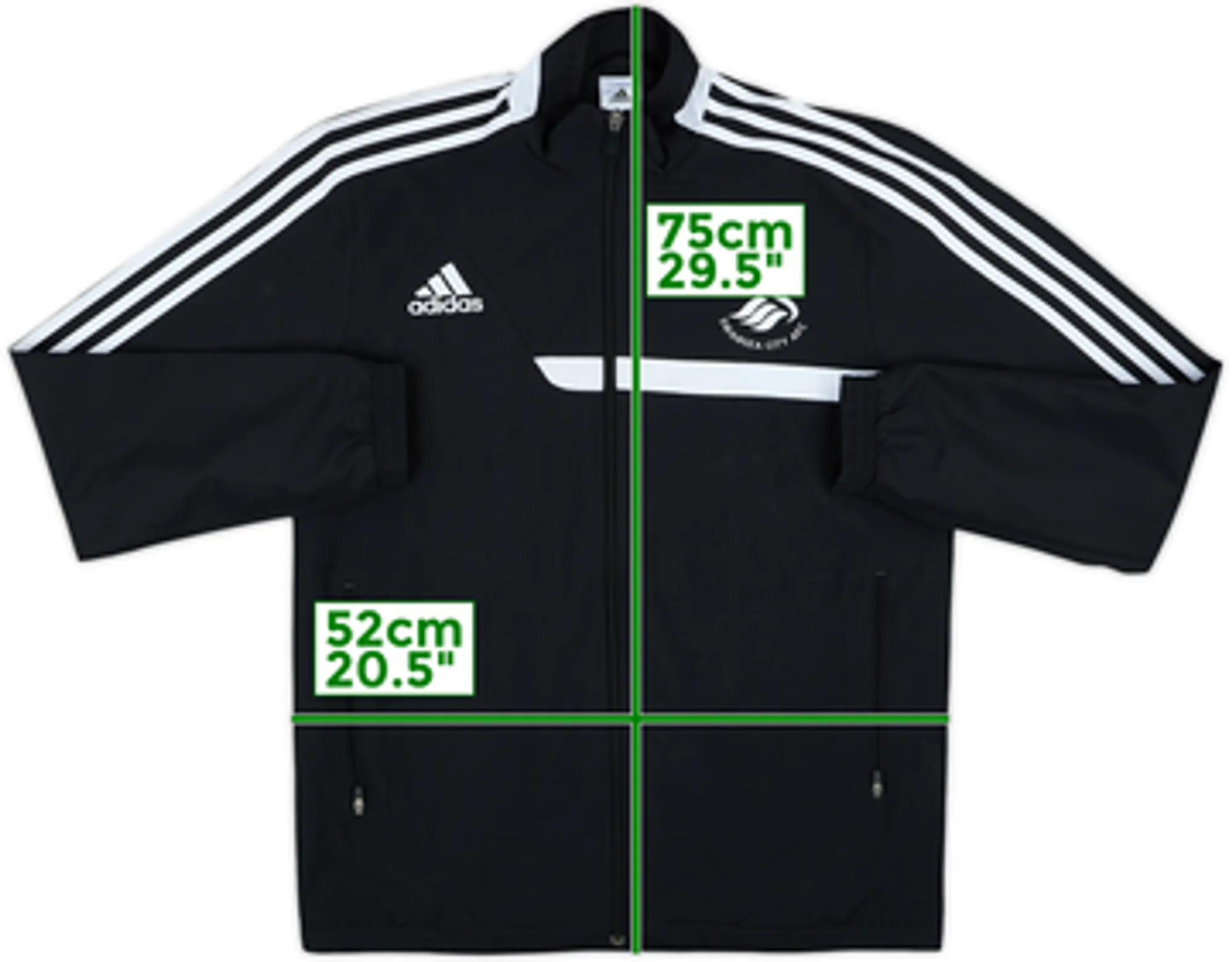 2013-14 Swansea adidas Track Jacket - 9/10 - (S)