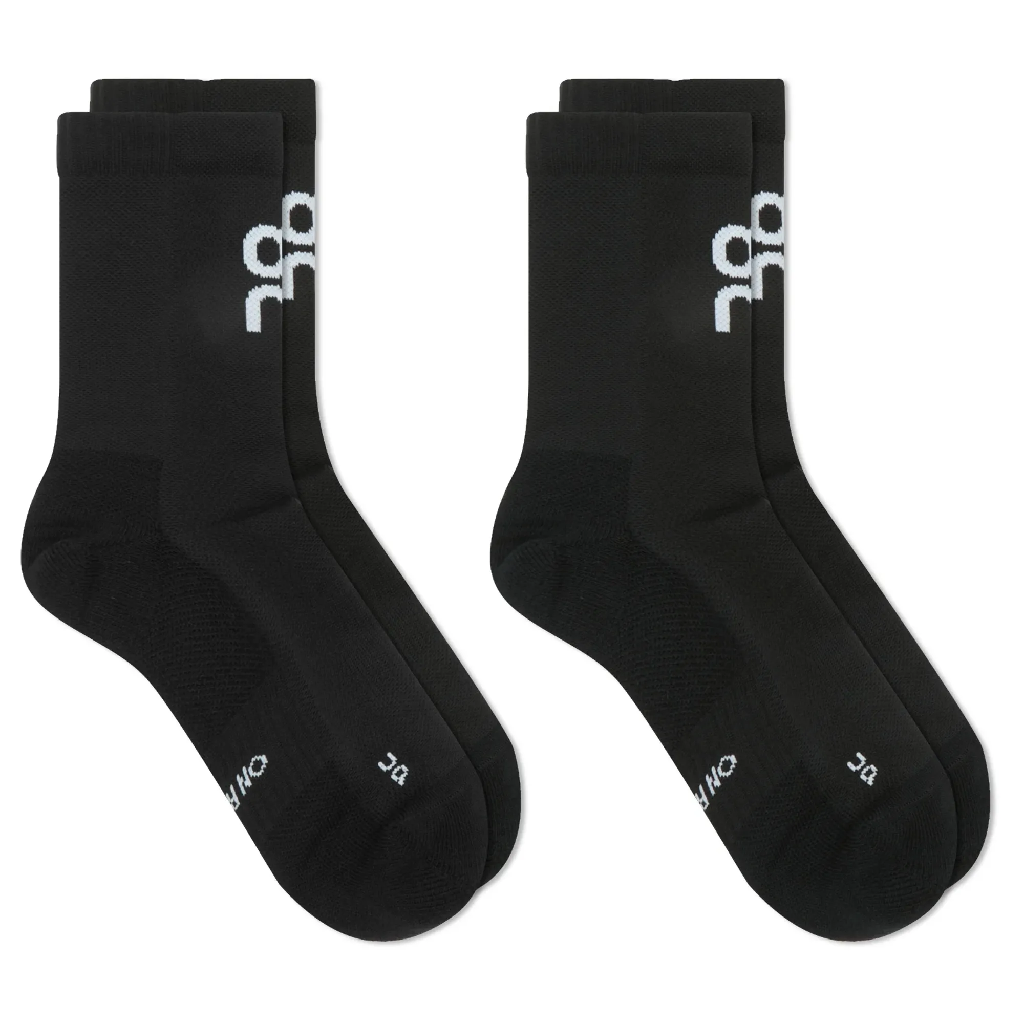 ON Core Run Sock High 2P Black