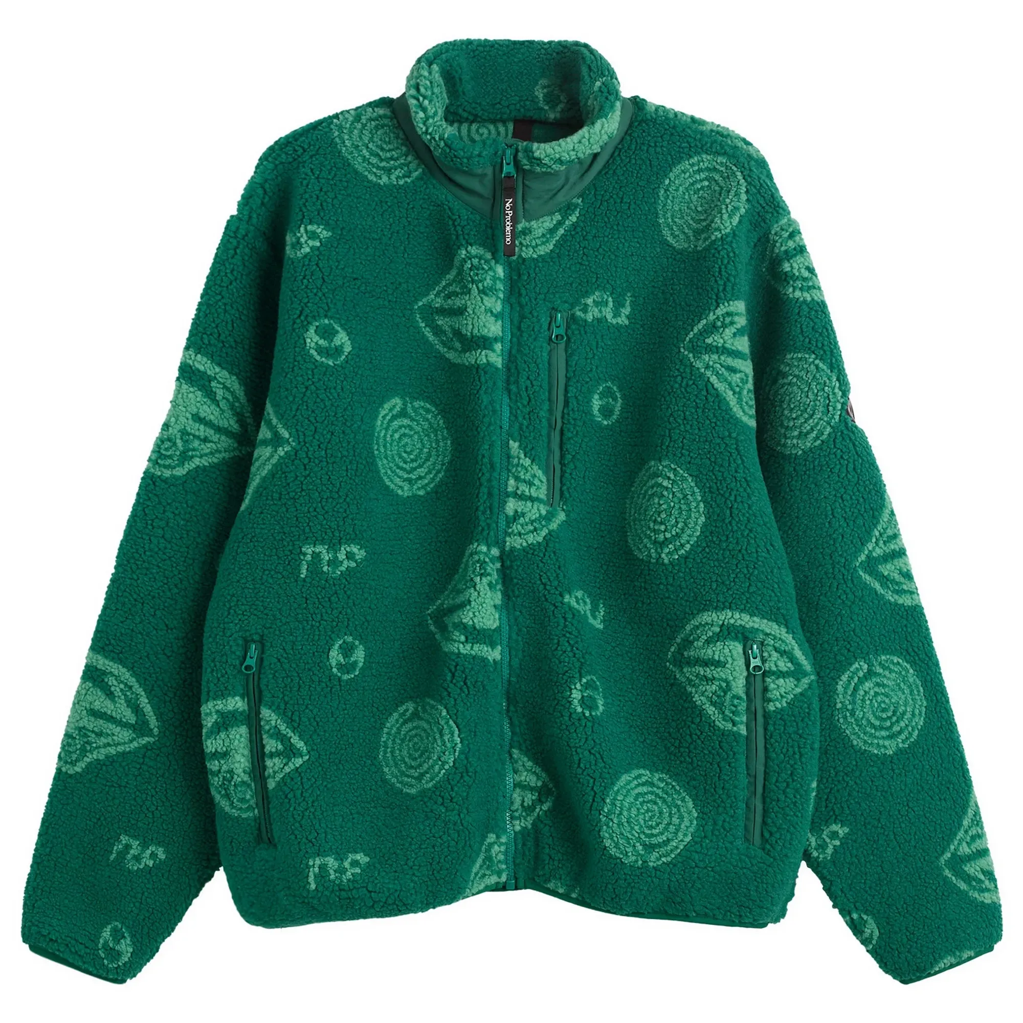 No Problemo Men's Space Travel Fleece Jacket Aqua