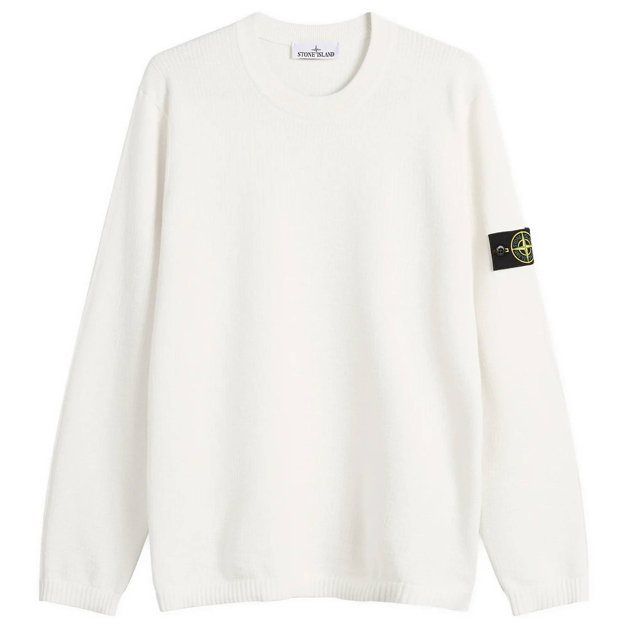 Stone Island Men's Micro Stitch Crew Neck Jumper Ivory