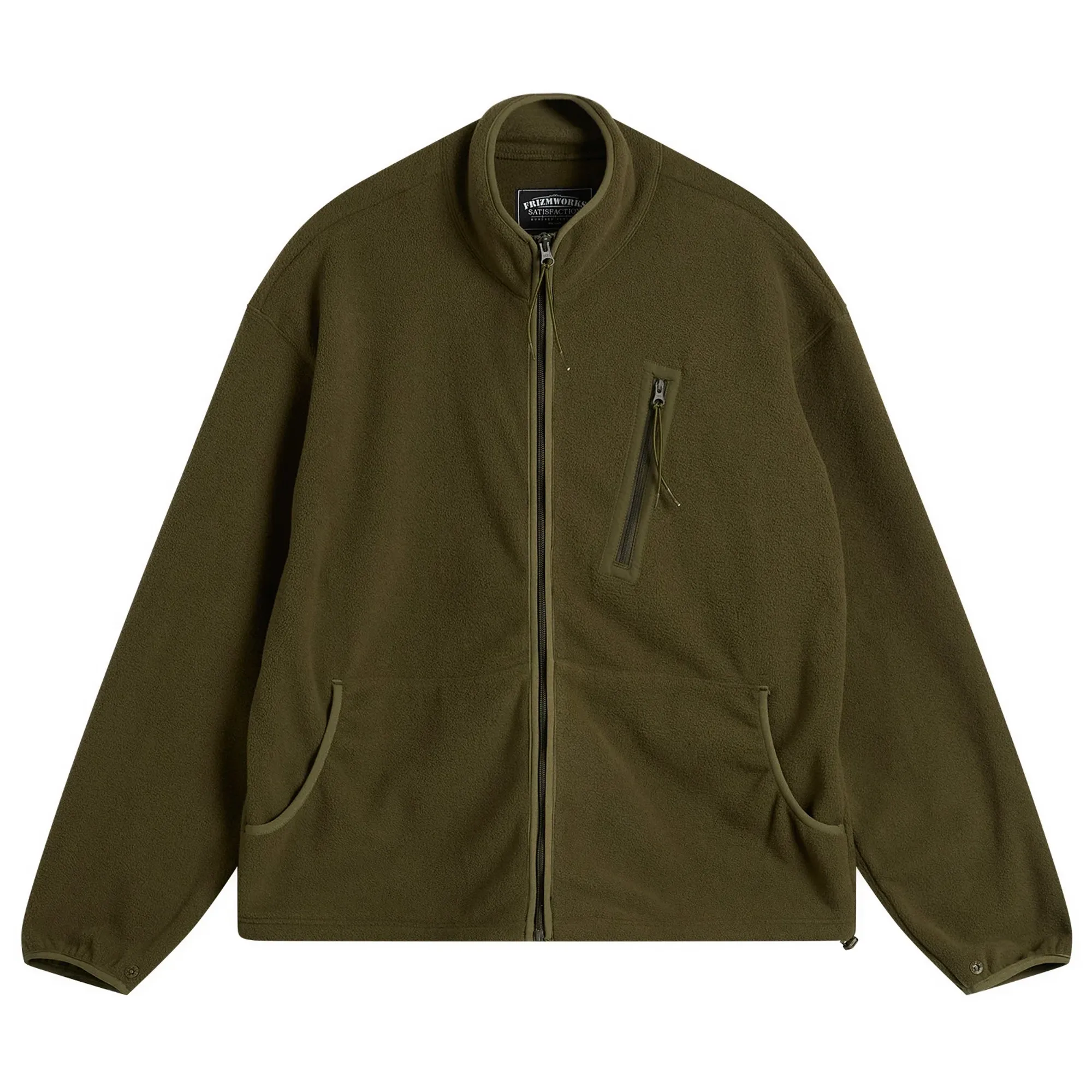 FrizmWORKS Men's Fleece Zip Jacket Olive